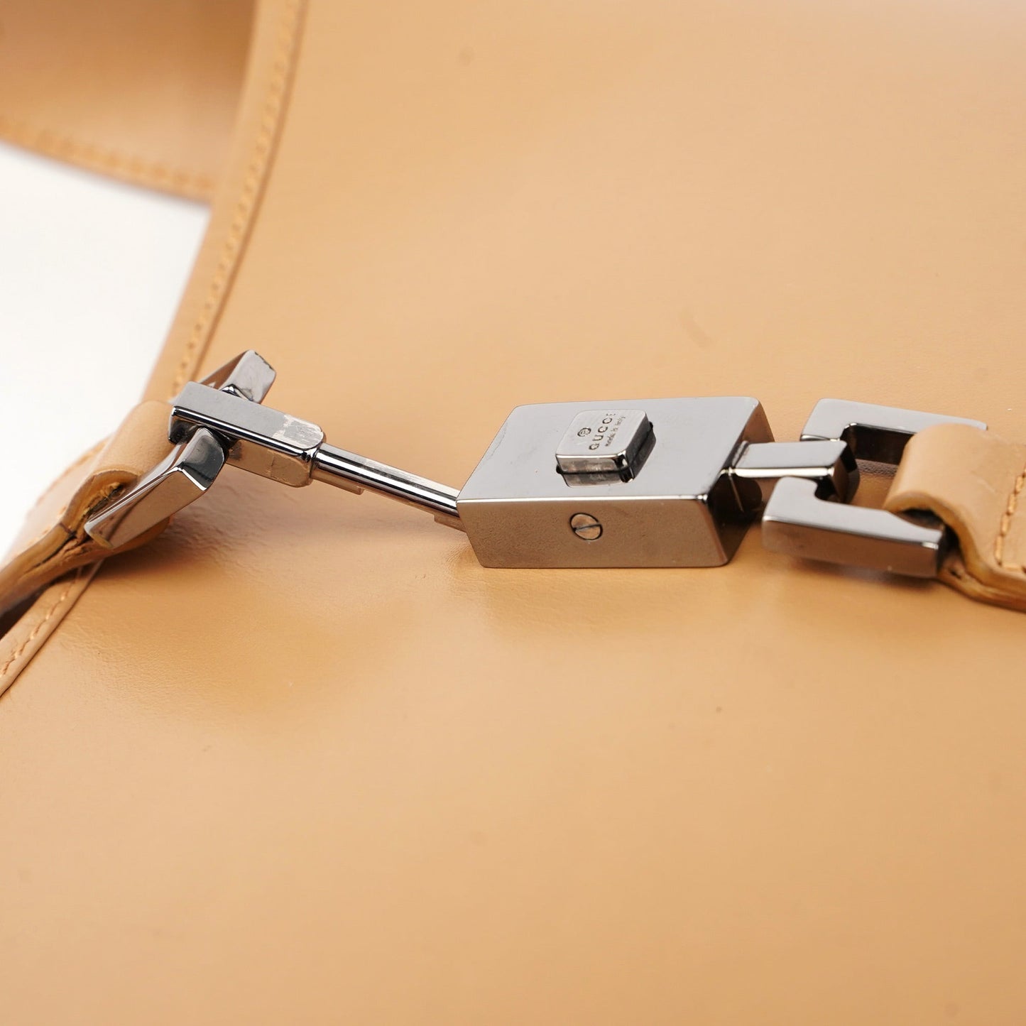 73488 Beige Calfskin Jackie Shoulder Bag