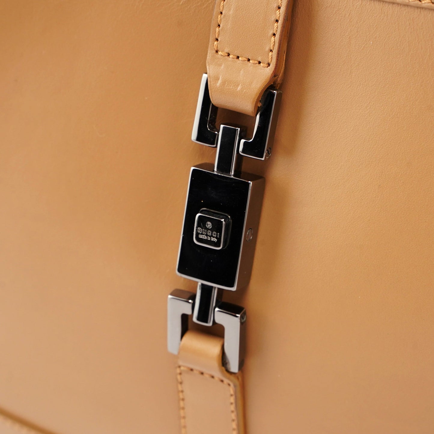 73488 Beige Calfskin Jackie Shoulder Bag