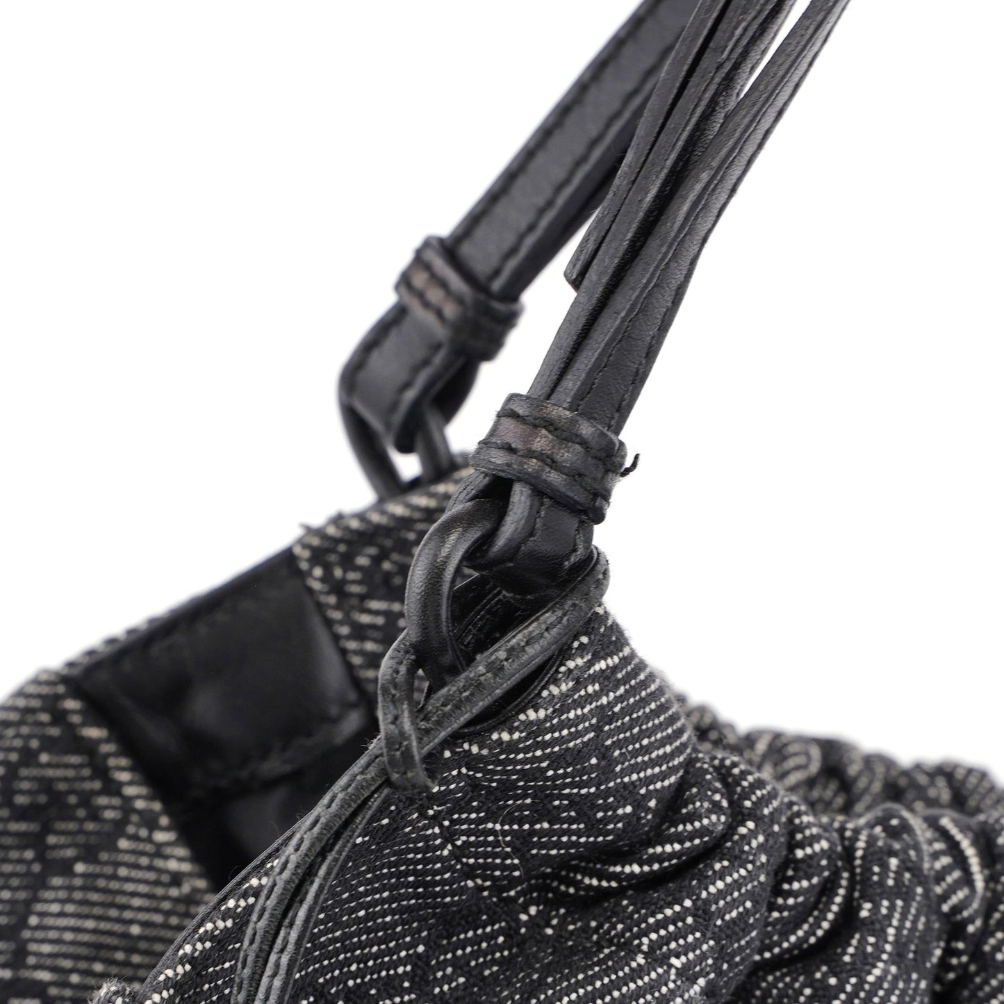 76554 Anthracite GG Denim Dual Handle Bag