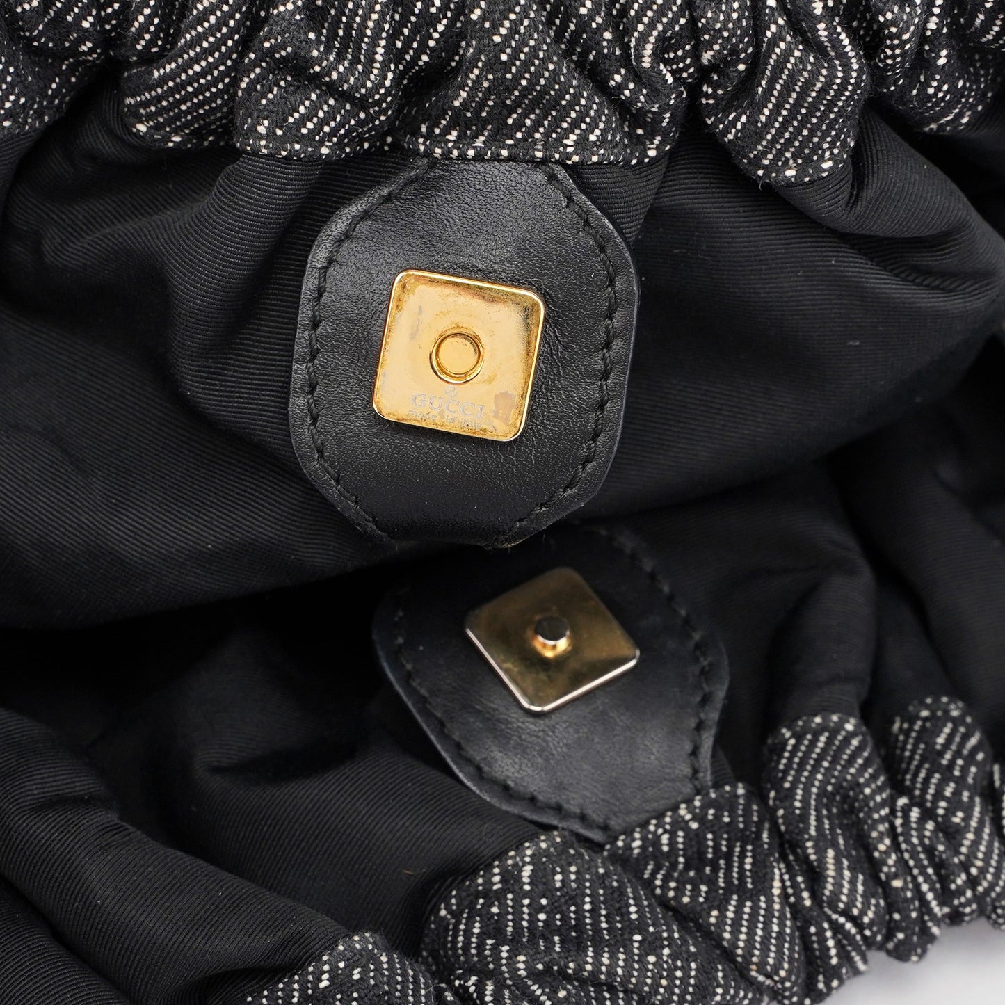 76554 Anthracite GG Denim Dual Handle Bag