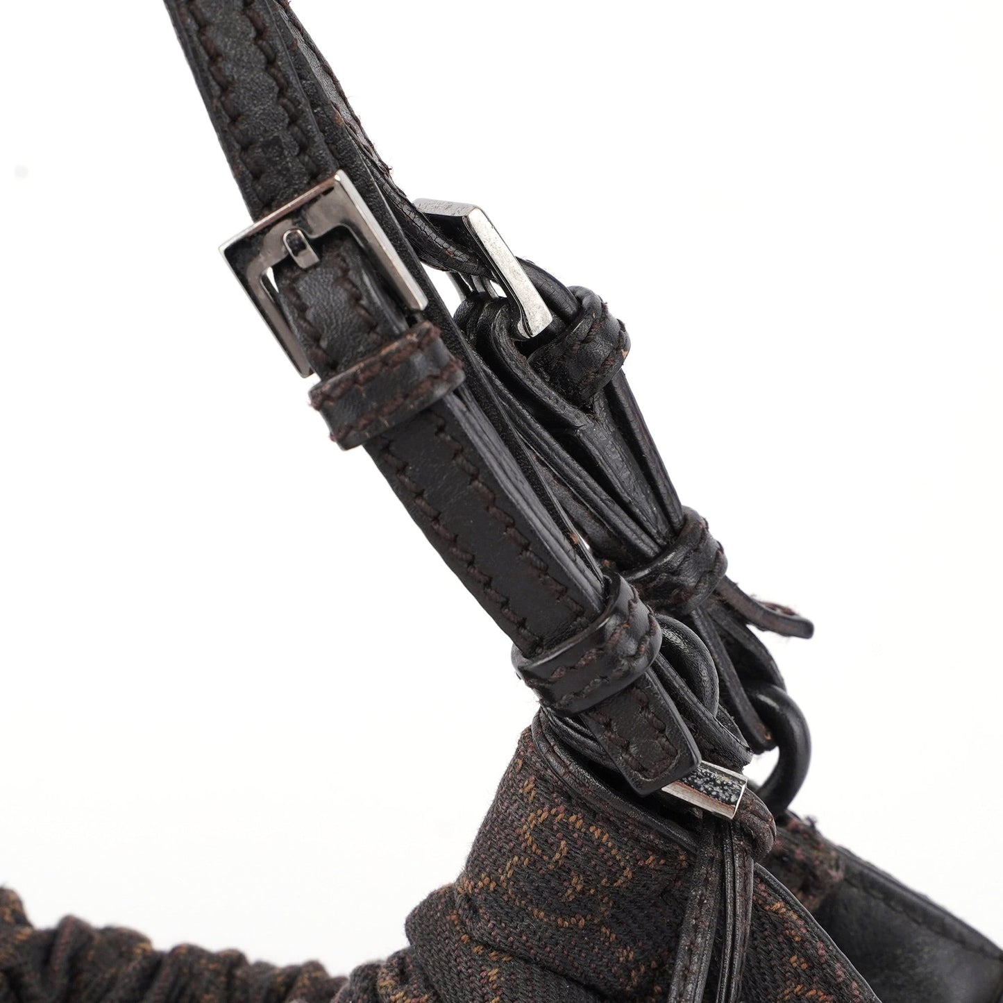 76554 Brown GG Dual Handle Bag