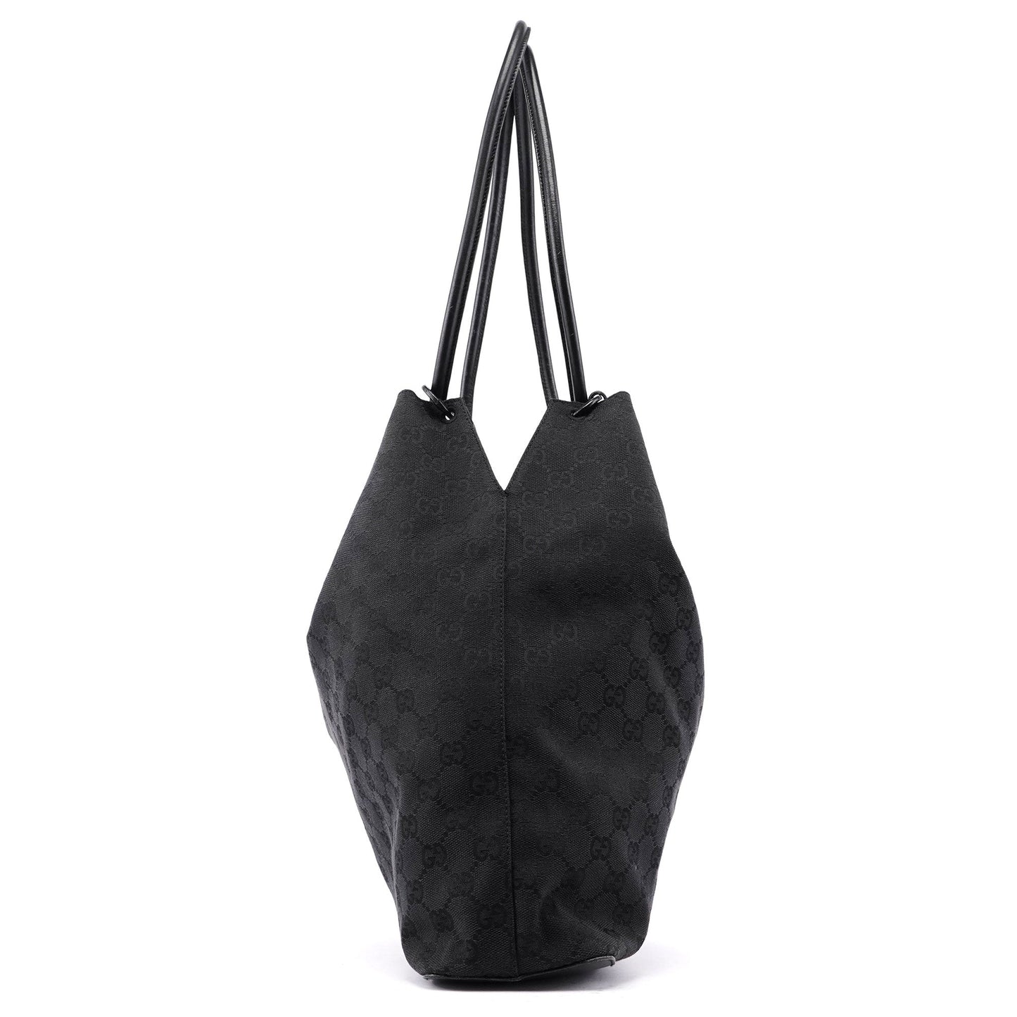 90640 Black GG Drawstring Shoulder Bag