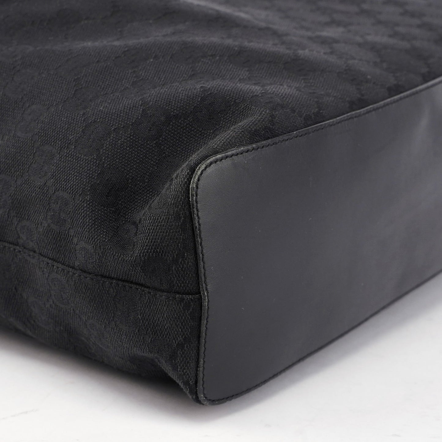 90640 Black GG Drawstring Shoulder Bag