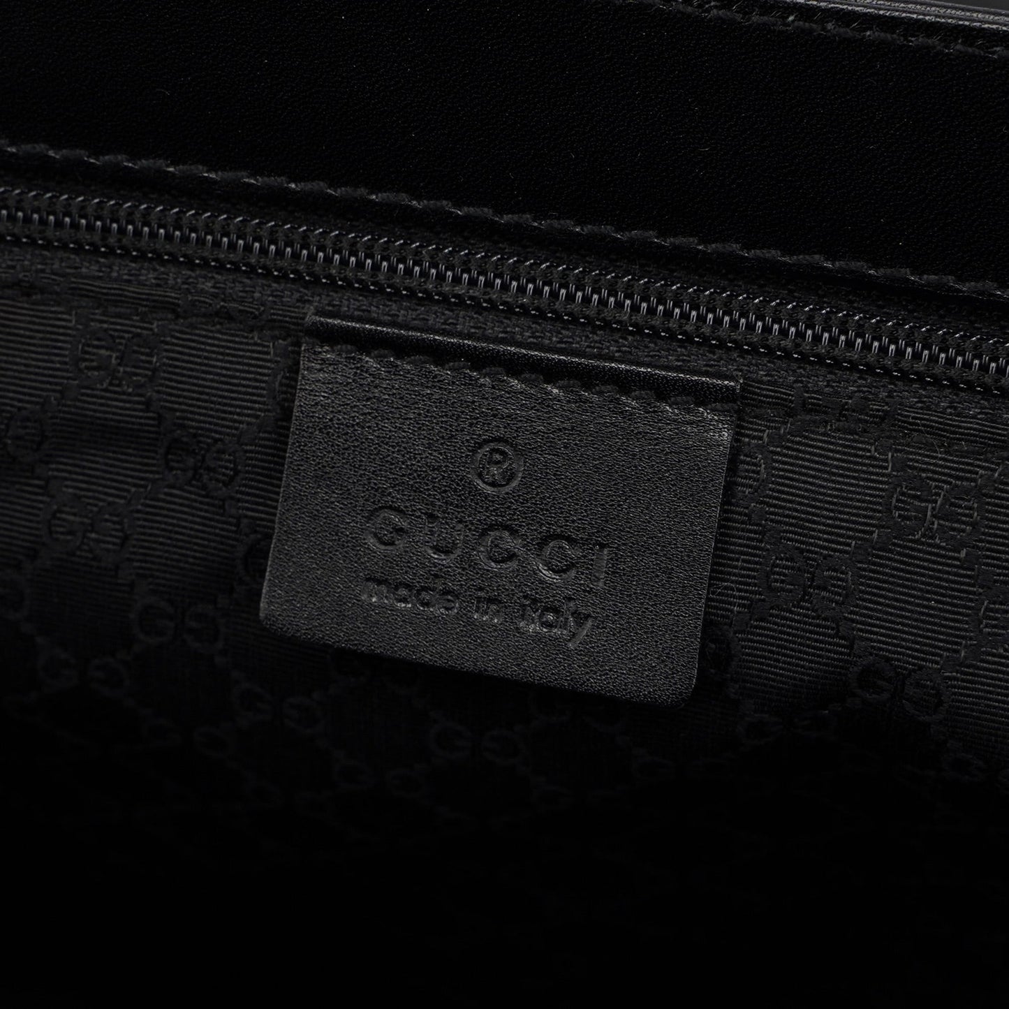 90643 Black Calfskin Buckle Shoulder Bag