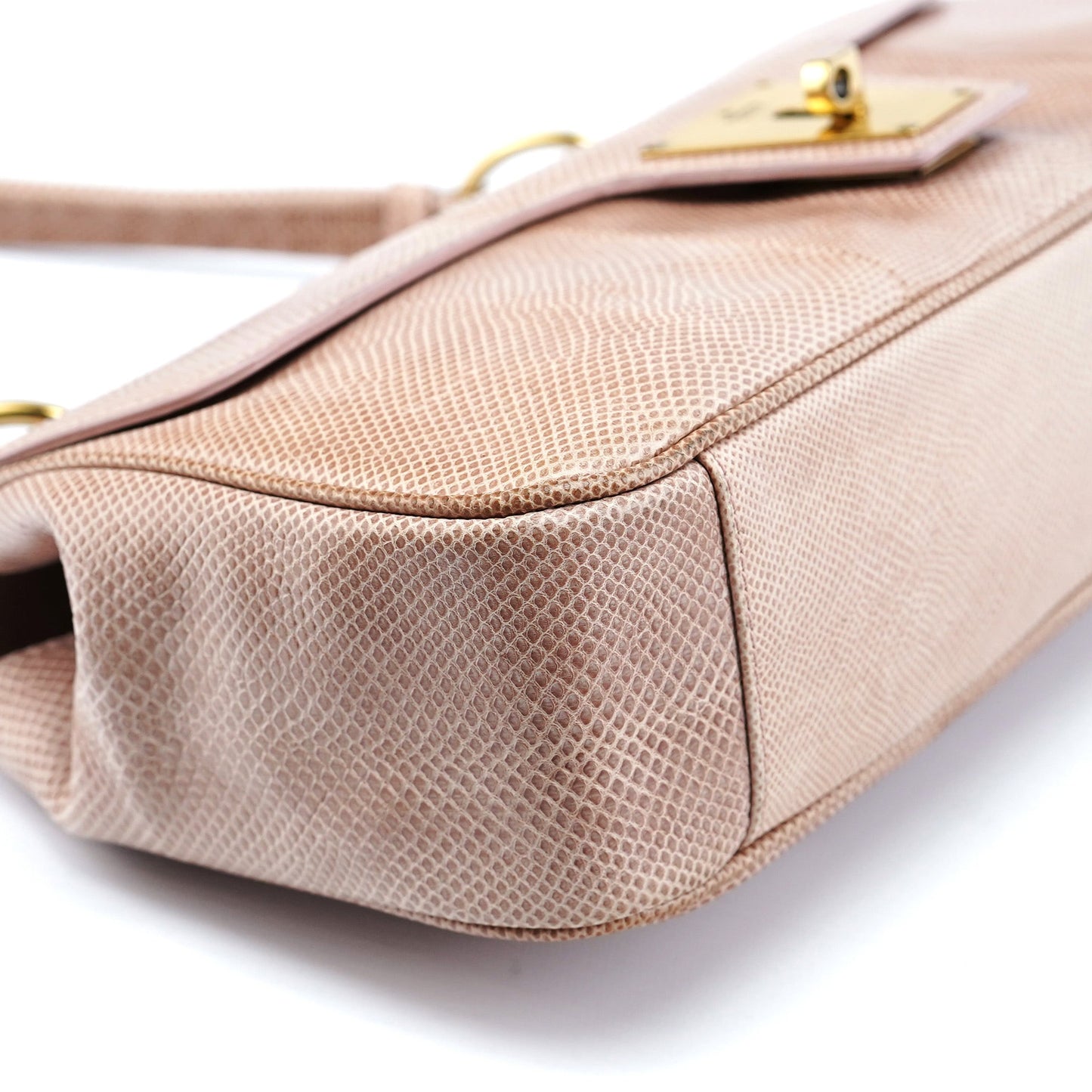 90643 Pale Pink Lizard Shoulder Bag