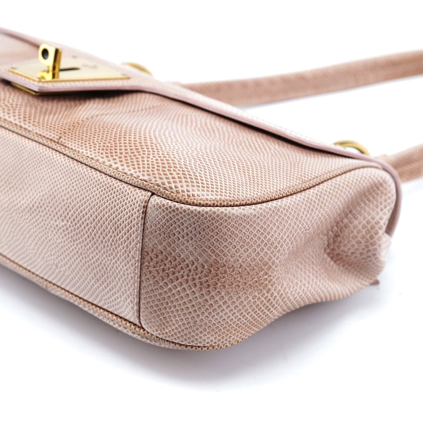 90643 Pale Pink Lizard Shoulder Bag