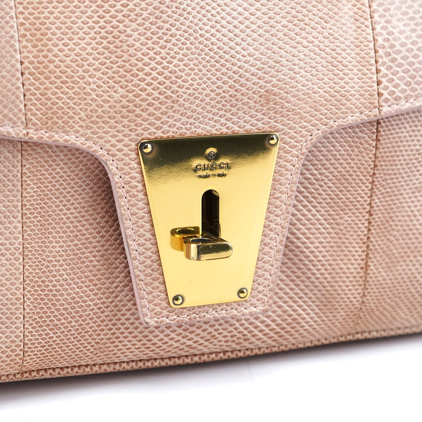 90643 Pale Pink Lizard Shoulder Bag