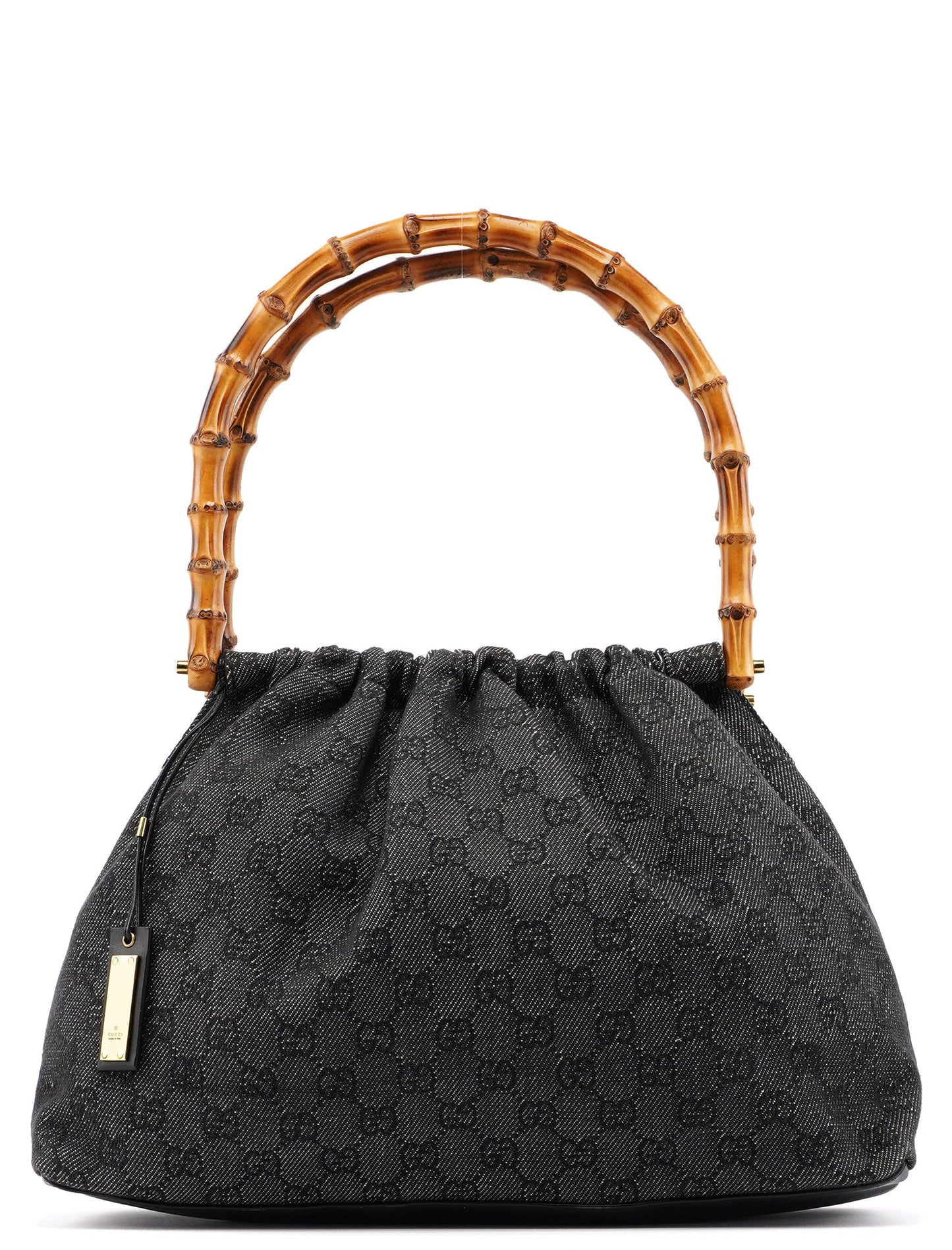 92708 Anthracite GG Denim Bamboo Bag