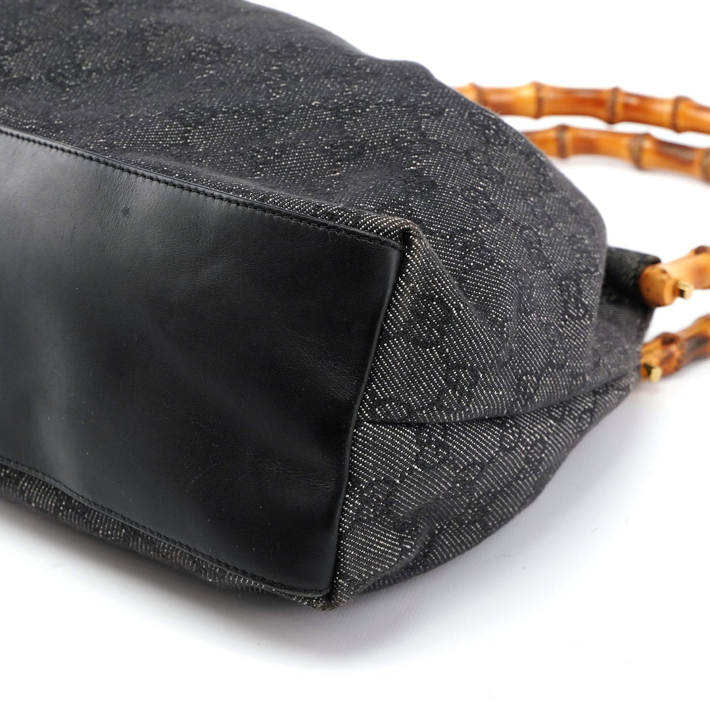 92708 Anthracite GG Denim Bamboo Bag