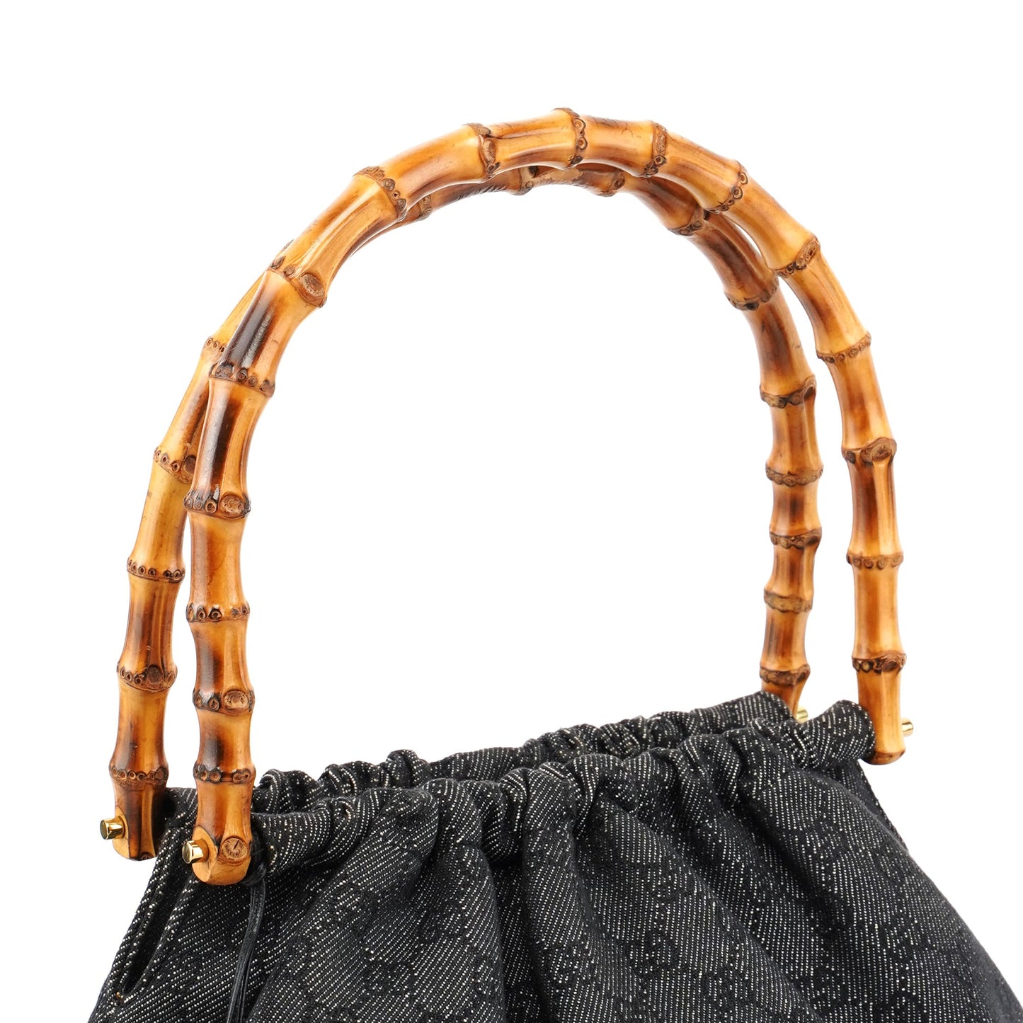 92708 Anthracite GG Denim Bamboo Bag