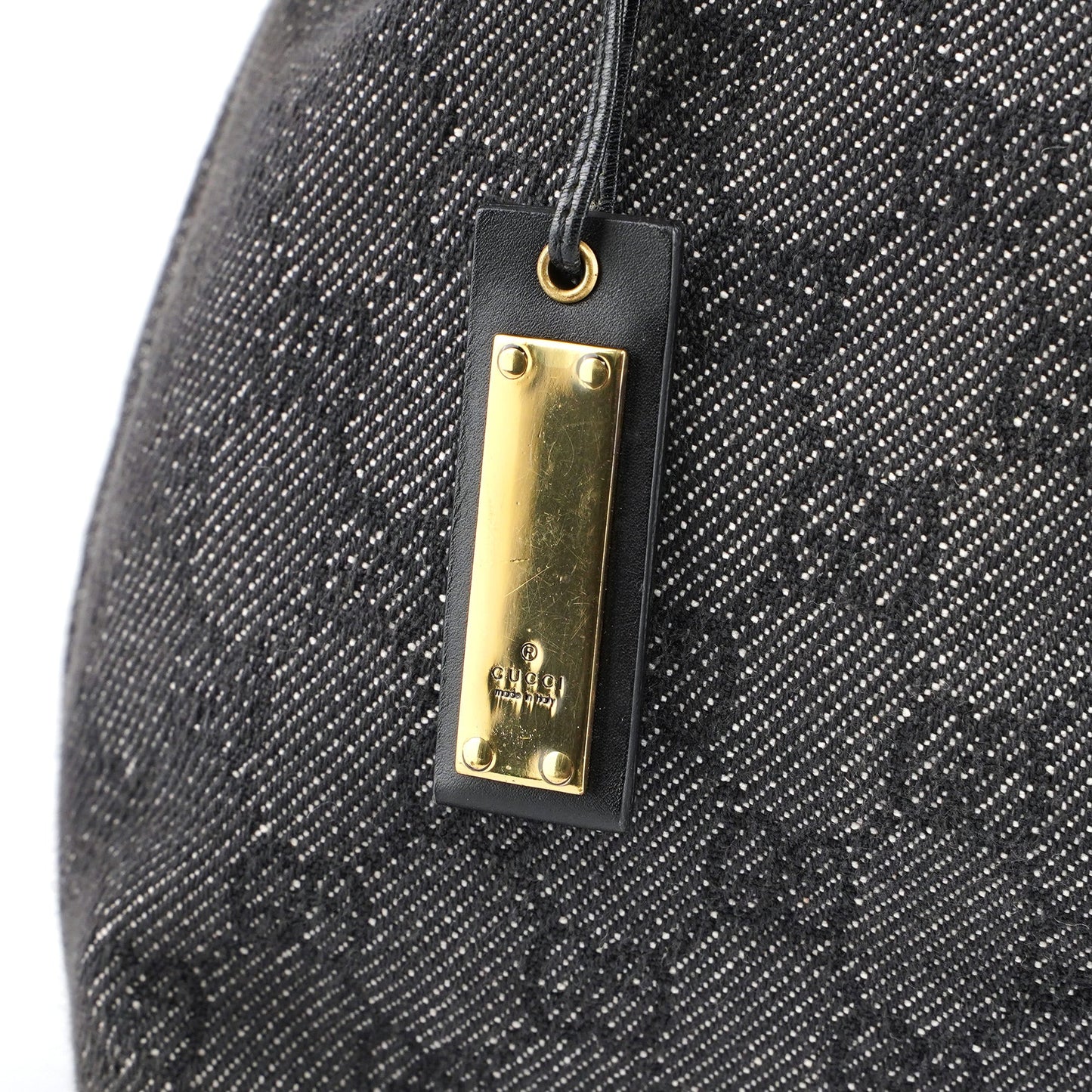 92708 Anthracite GG Denim Bamboo Bag