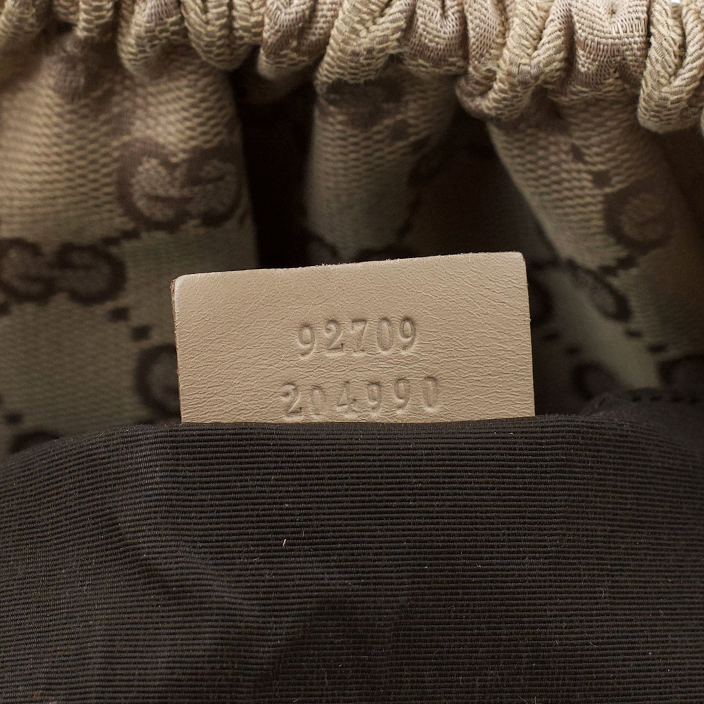 92709 Beige GG Bamboo Handle Bag