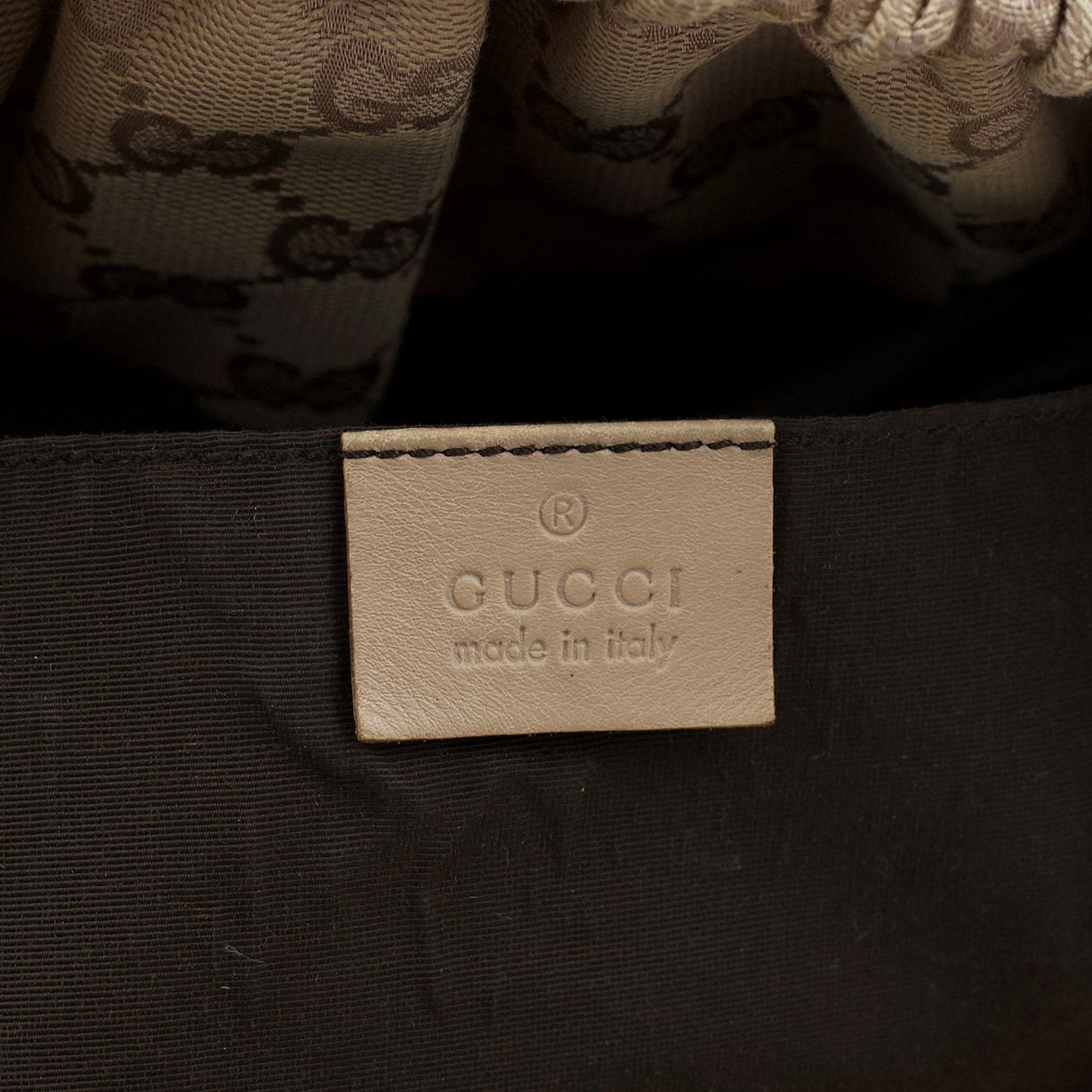 92709 Beige GG Bamboo Handle Bag