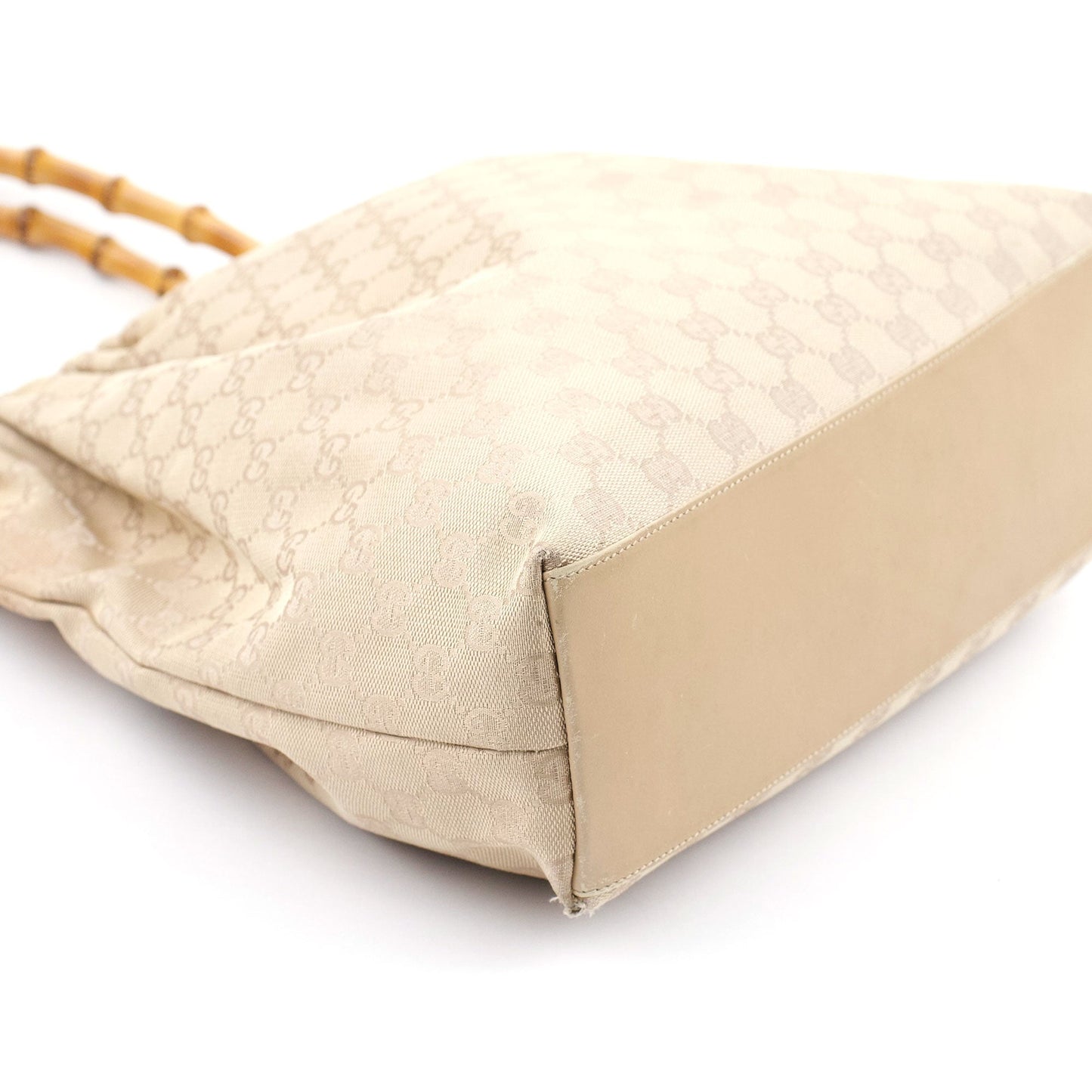 92709 Beige GG Bamboo Handle Bag