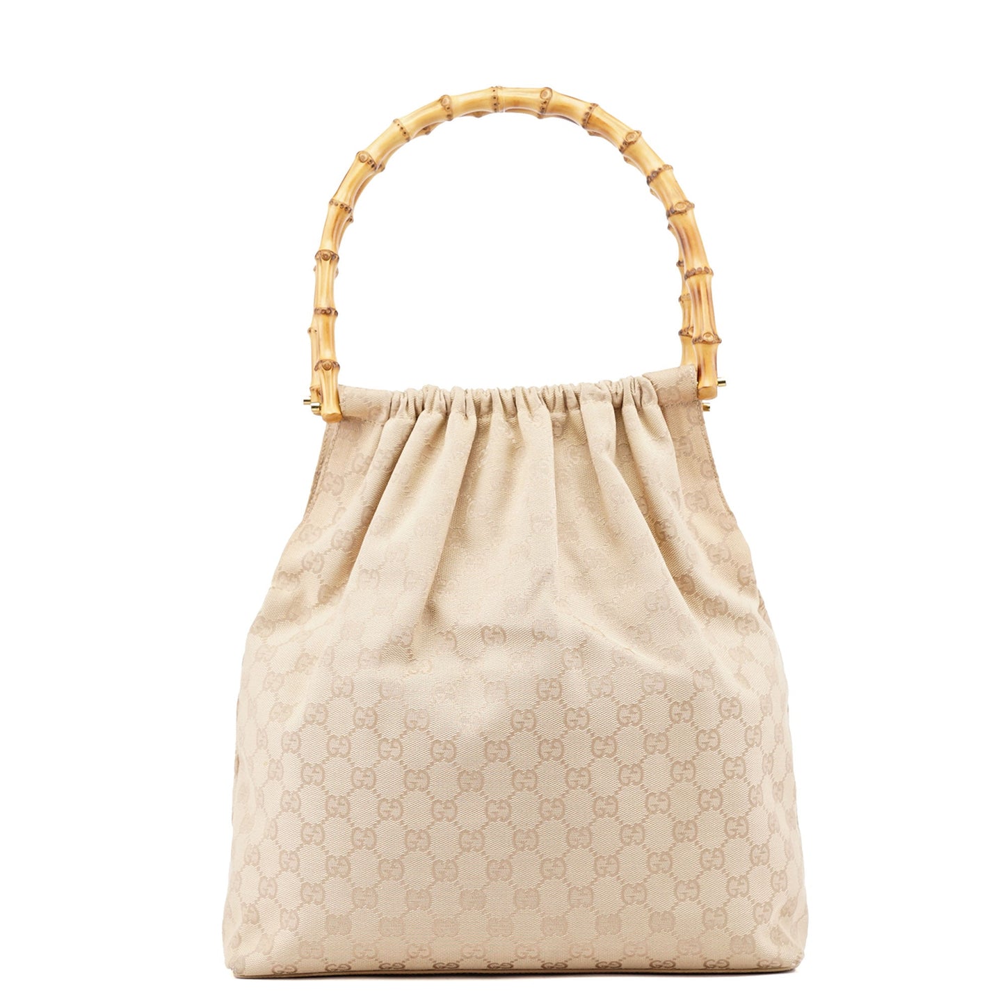 92709 Beige GG Bamboo Handle Bag