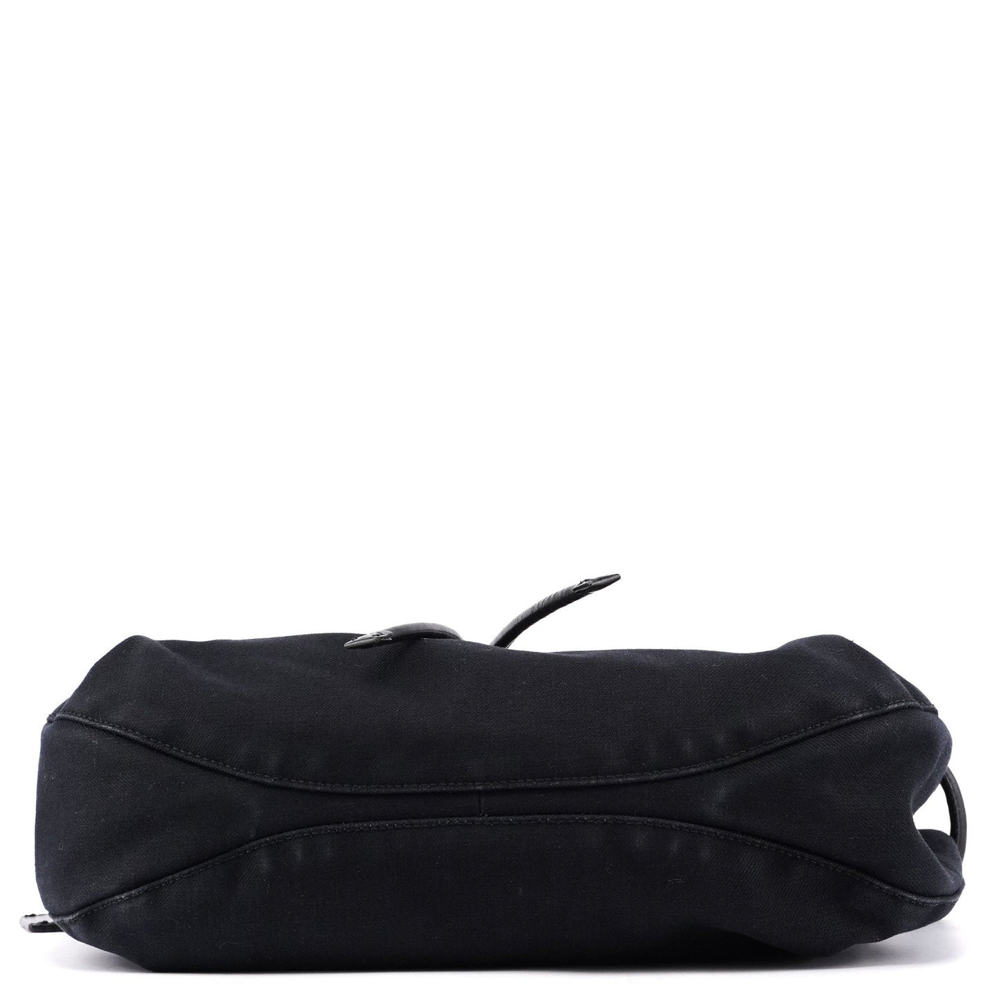 95168 Black Canvas Leather Tote