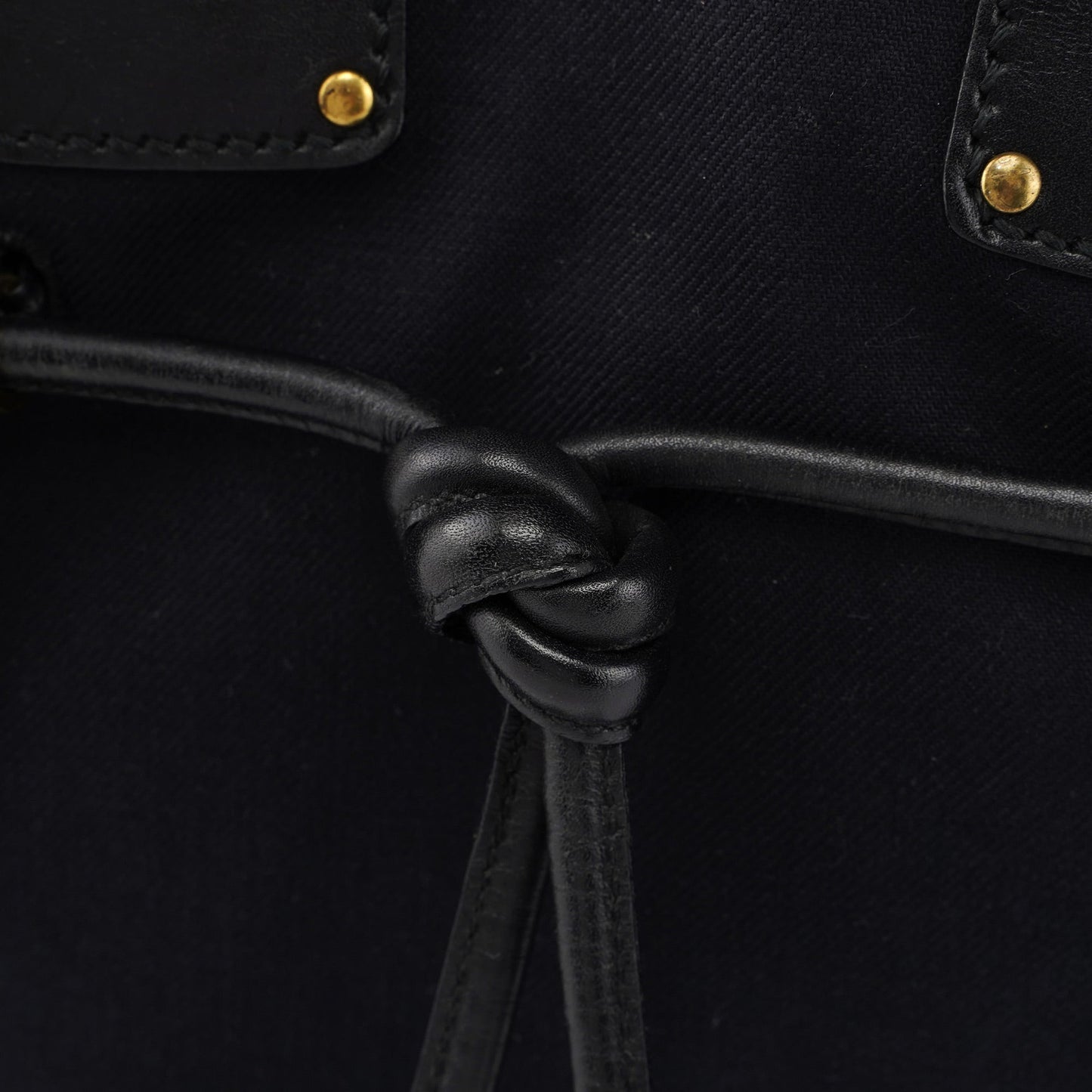 95168 Black Canvas Leather Tote