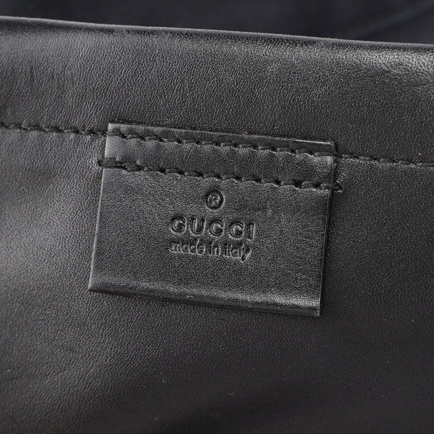 95168 Black Canvas Leather Tote