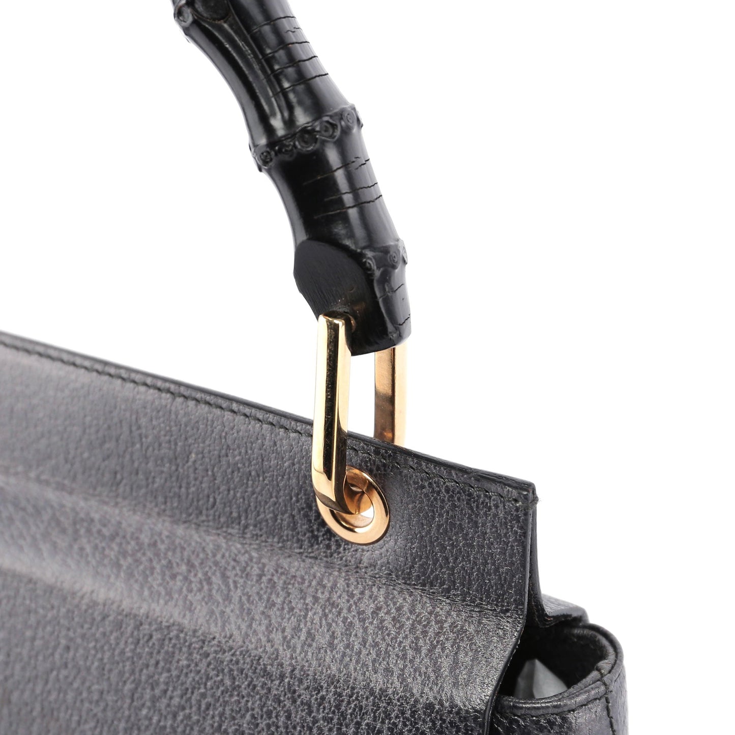 Anthracite Bamboo Top Handle Bag