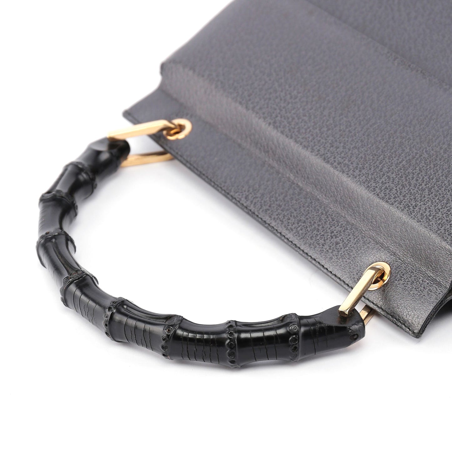 Anthracite Bamboo Top Handle Bag