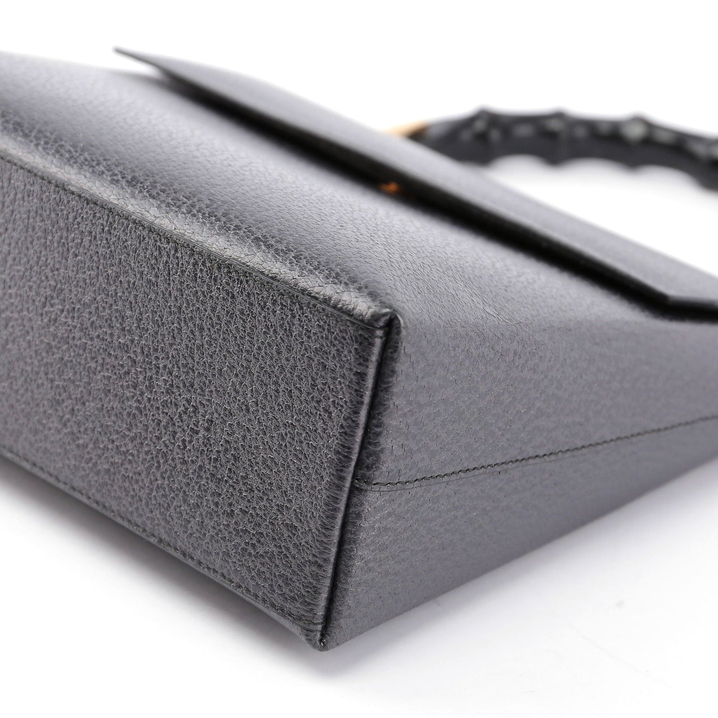 Anthracite Bamboo Top Handle Bag
