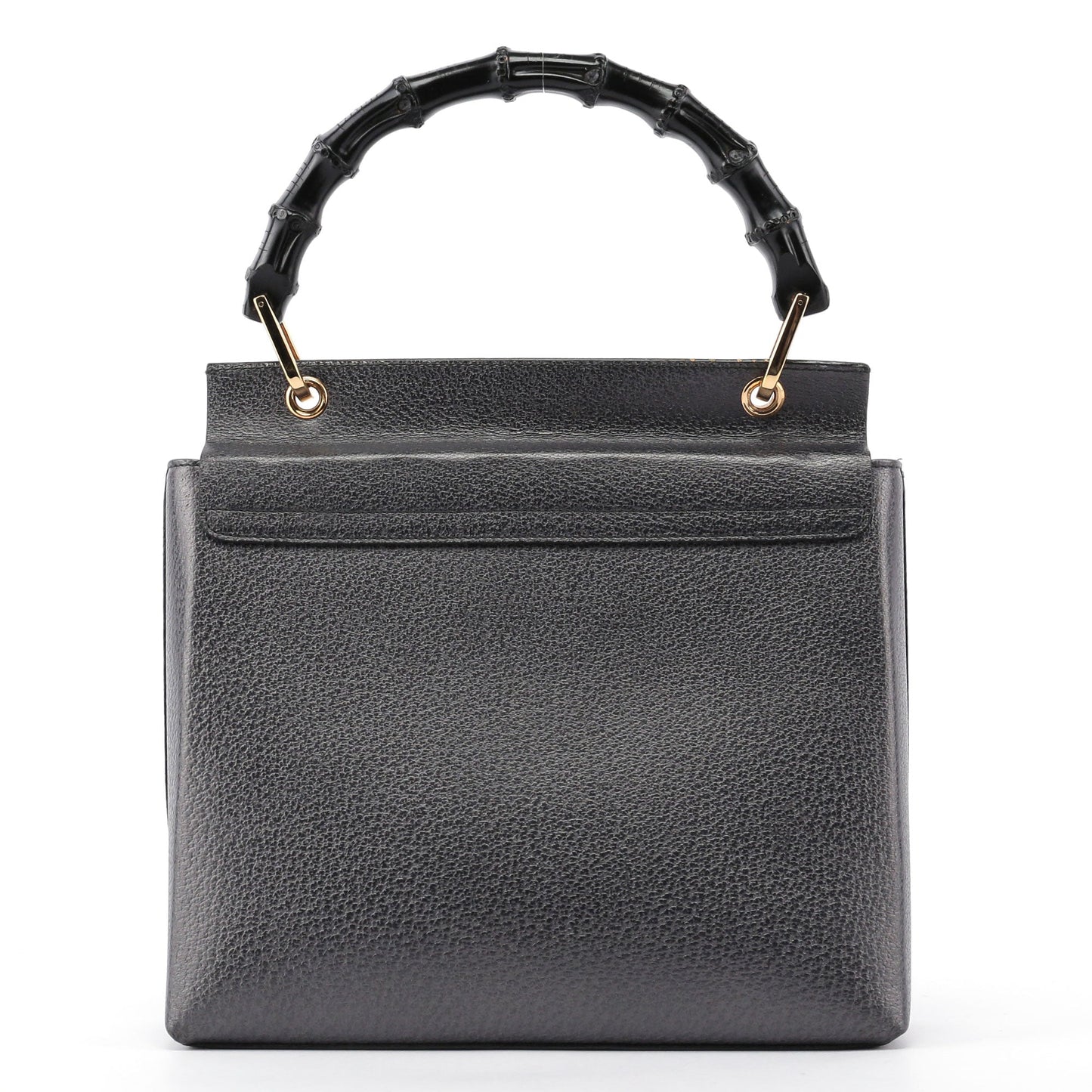 Anthracite Bamboo Top Handle Bag