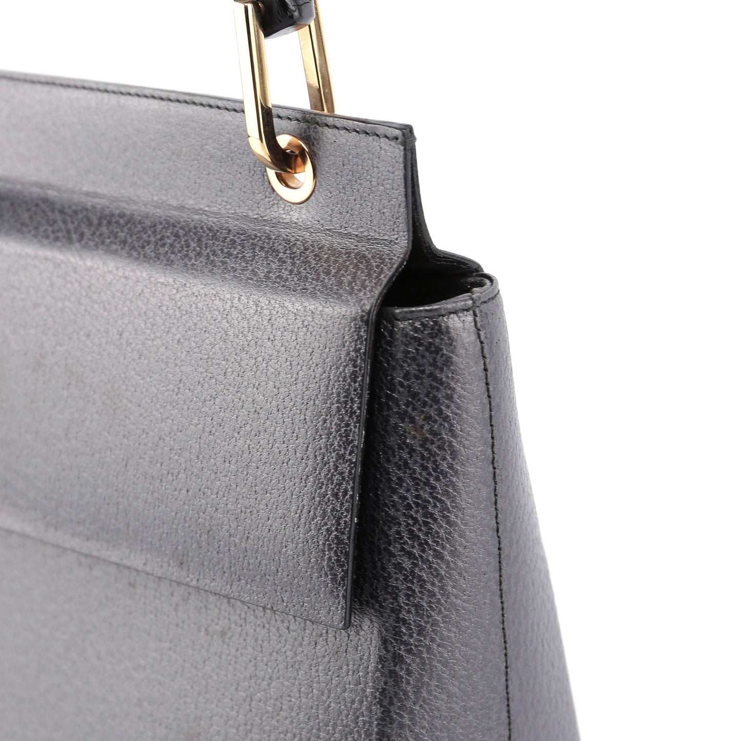 Anthracite Bamboo Top Handle Bag