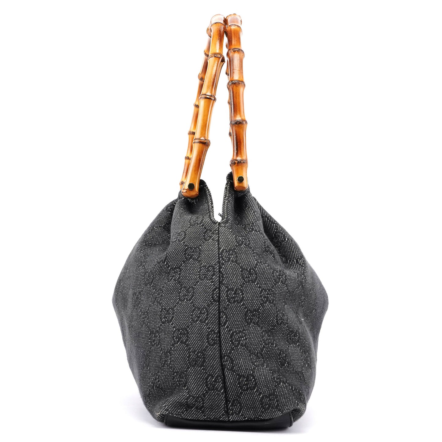 Anthracite Denim GG Bamboo Bag