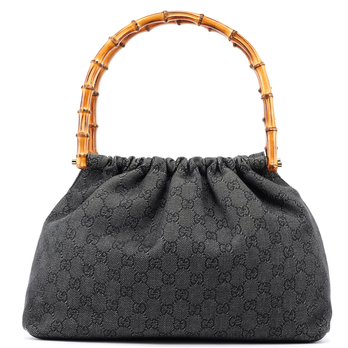 Anthracite Denim GG Bamboo Bag