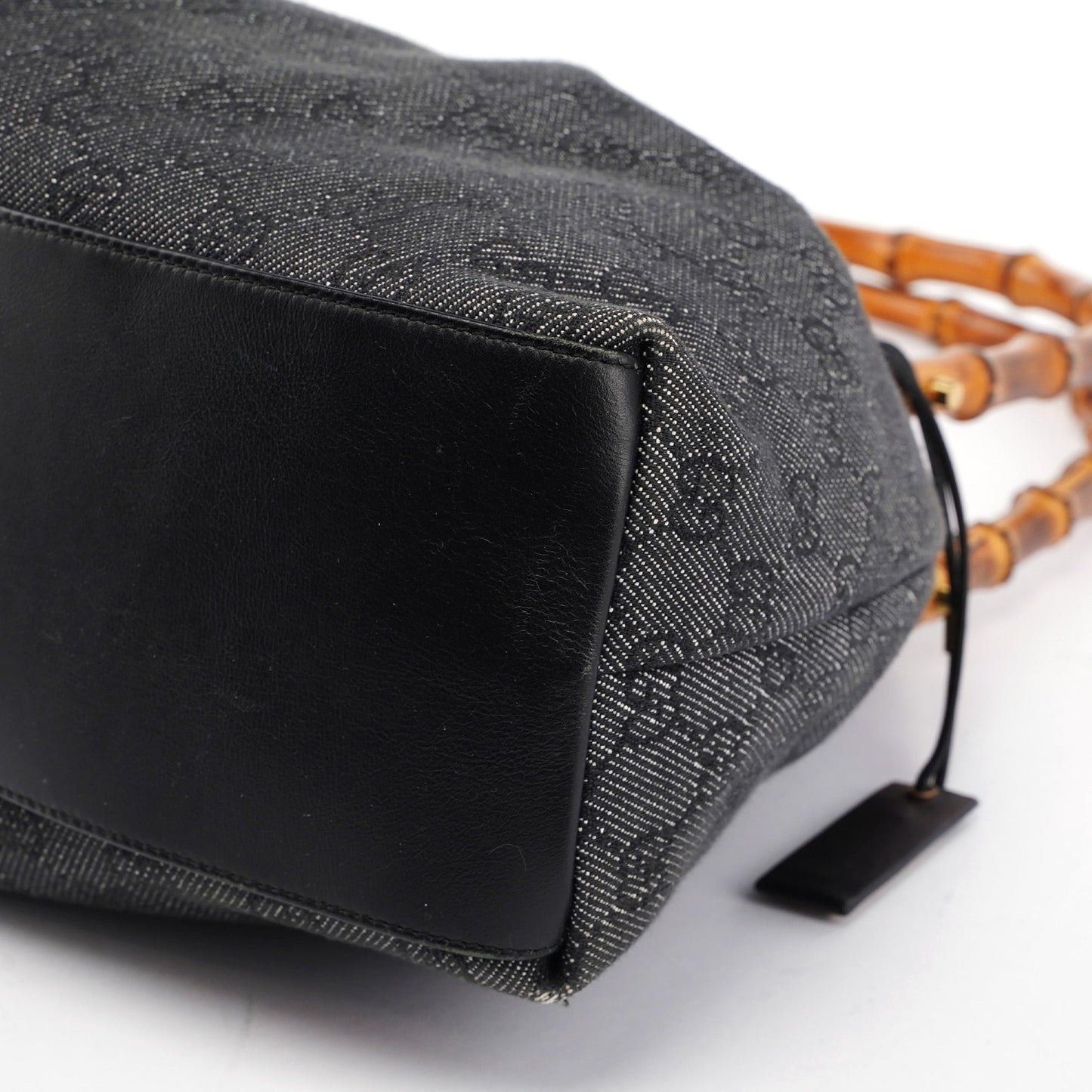 Anthracite Denim GG Bamboo Bag