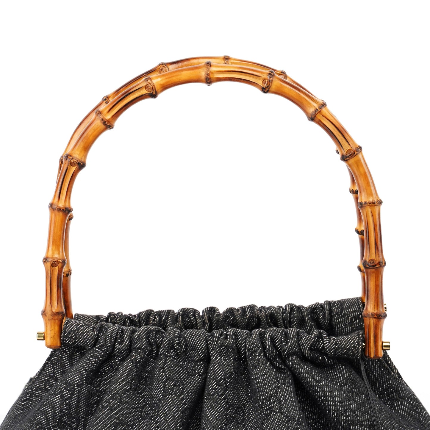 Anthracite Denim GG Bamboo Bag