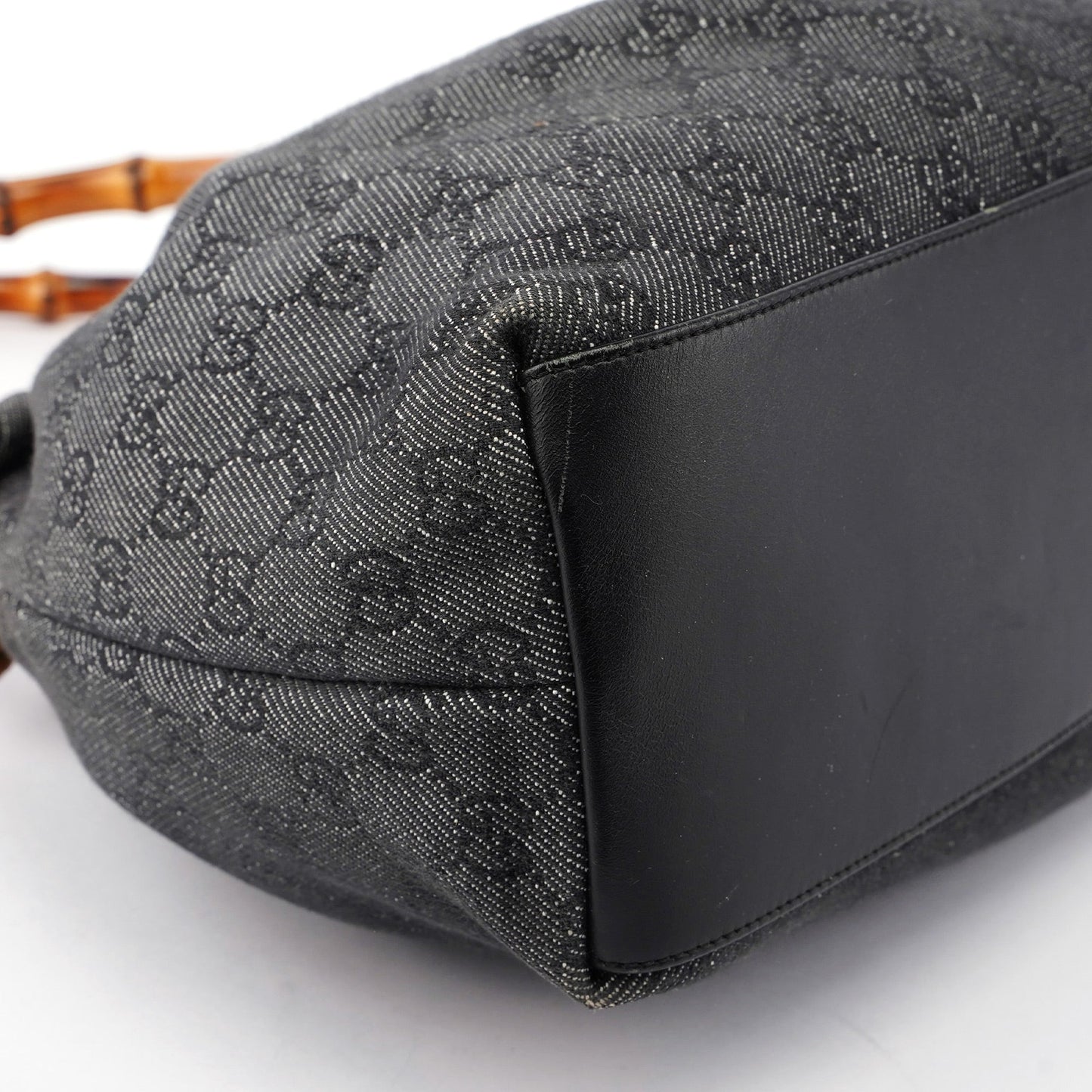 Anthracite Denim GG Bamboo Bag