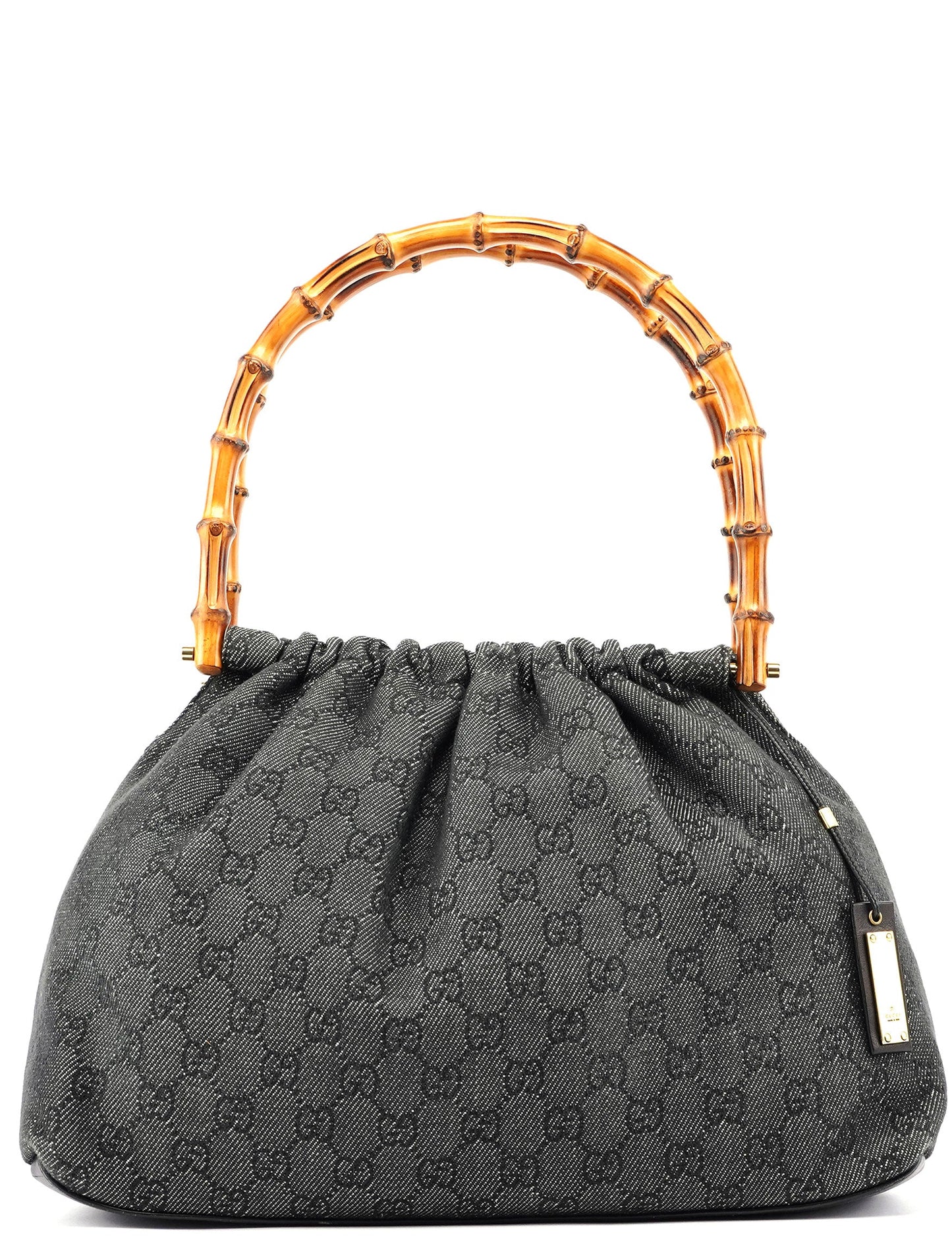 Anthracite Denim GG Bamboo Bag