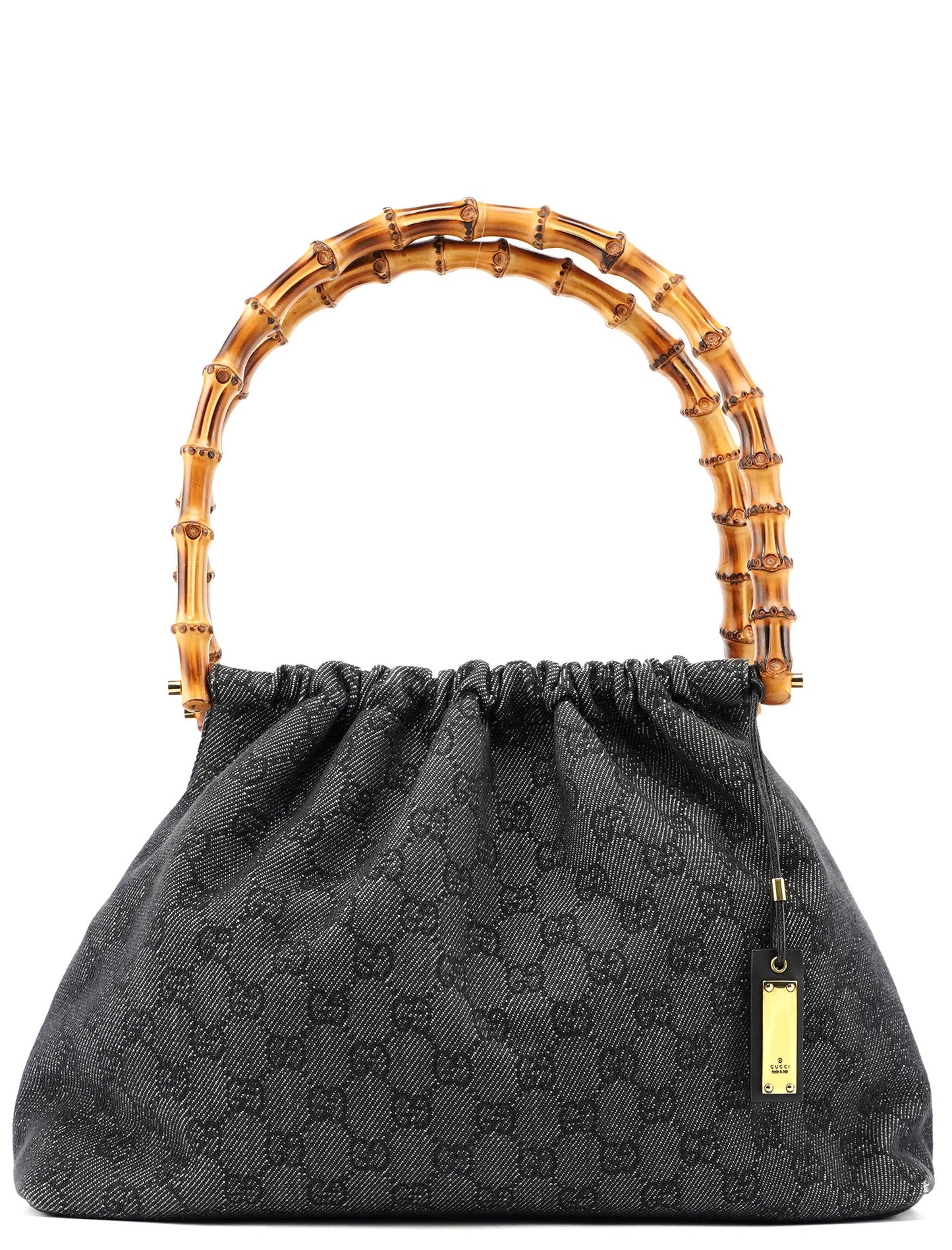 Anthracite Denim GG Bamboo Bag