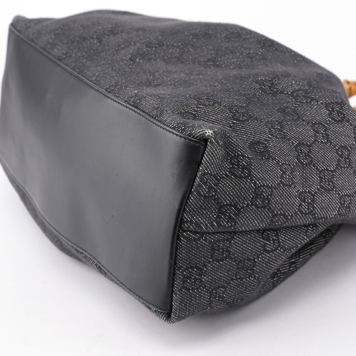 Anthracite Denim GG Bamboo Bag