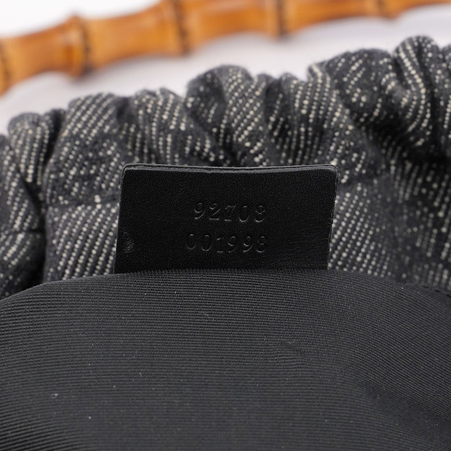 Anthracite Denim GG Bamboo Bag
