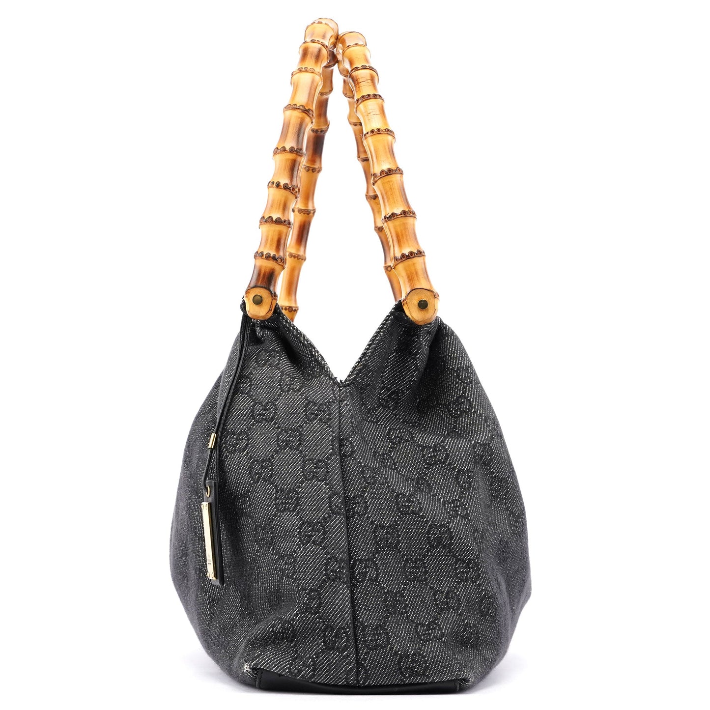Anthracite Denim GG Bamboo Bag