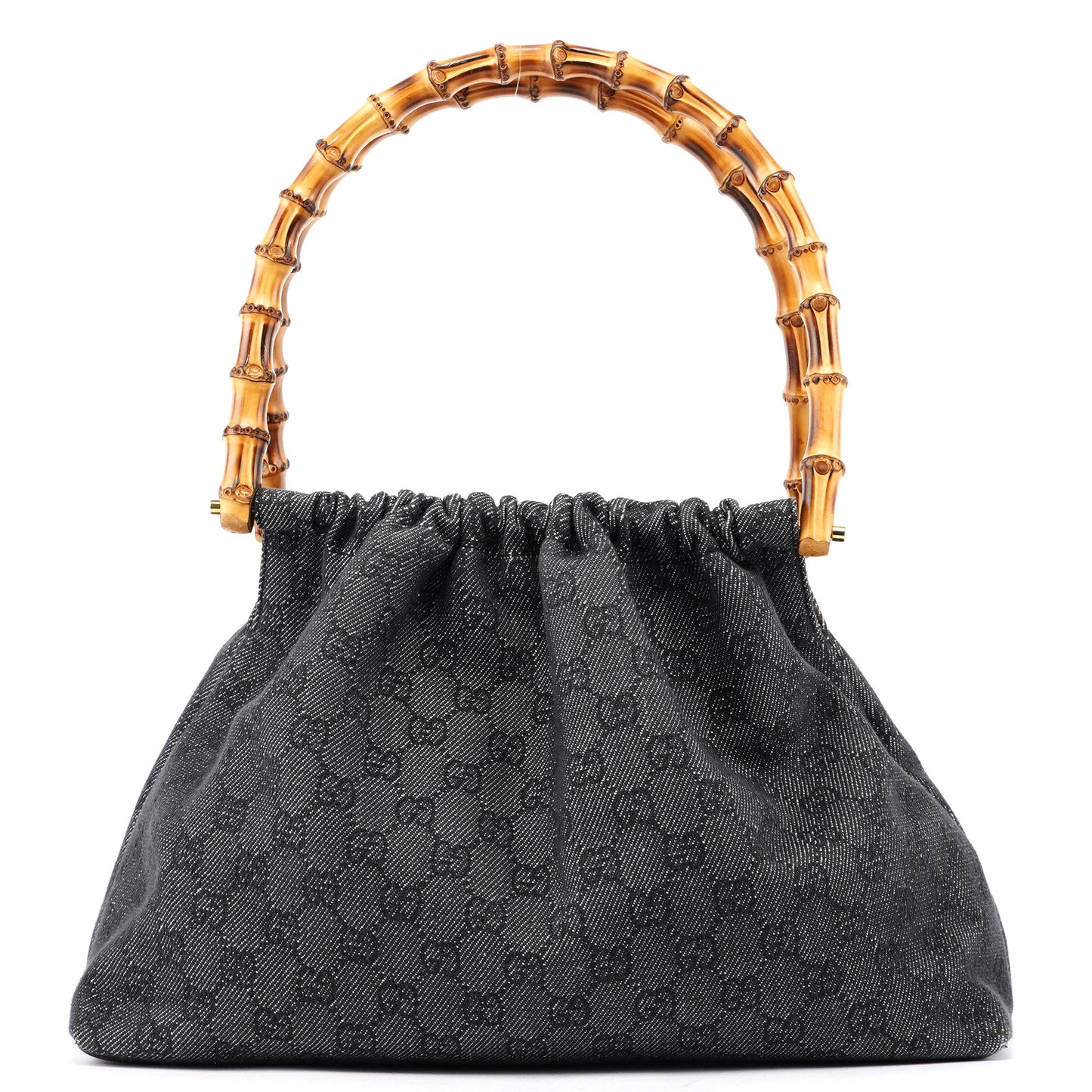 Anthracite Denim GG Bamboo Bag