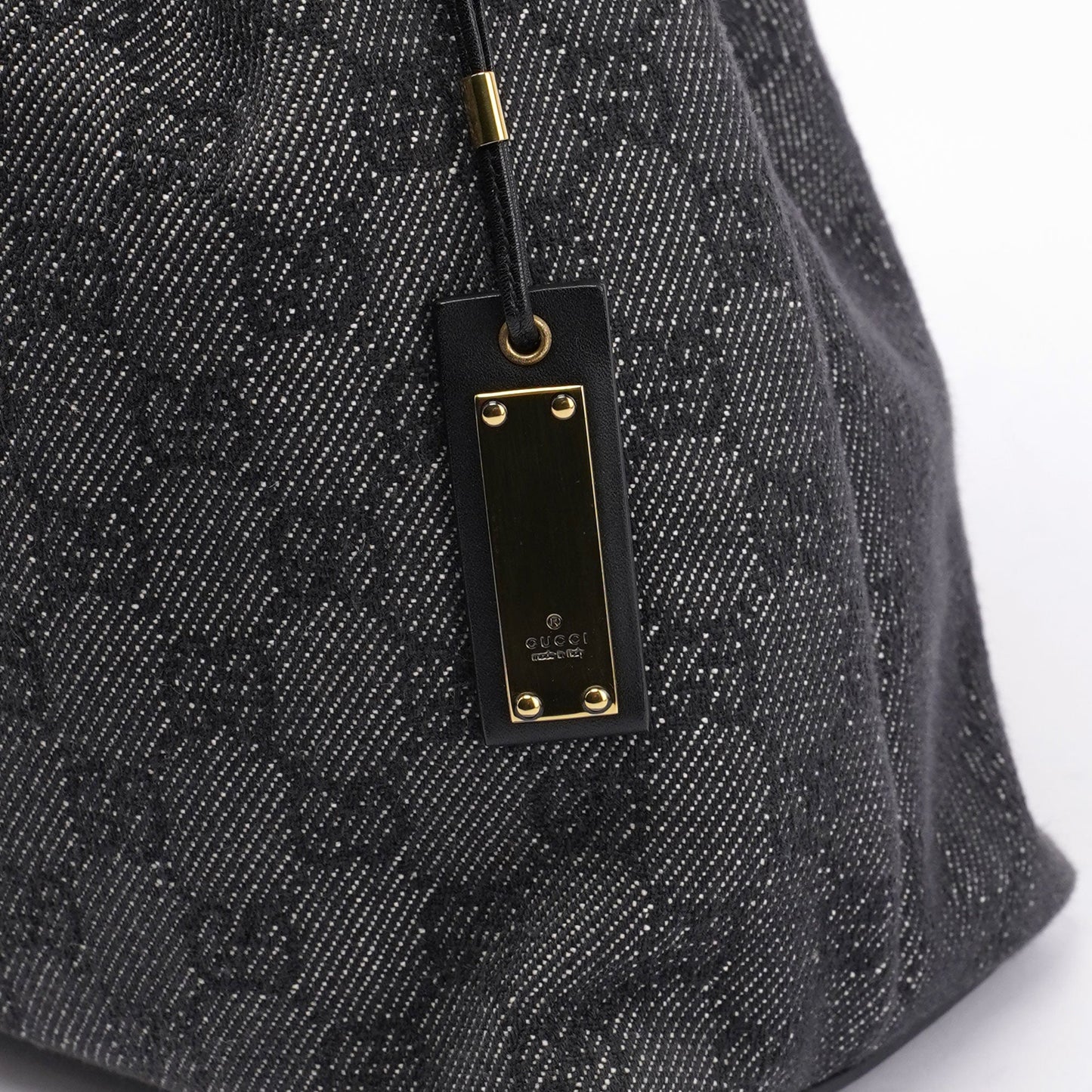 Anthracite Denim GG Bamboo Bag