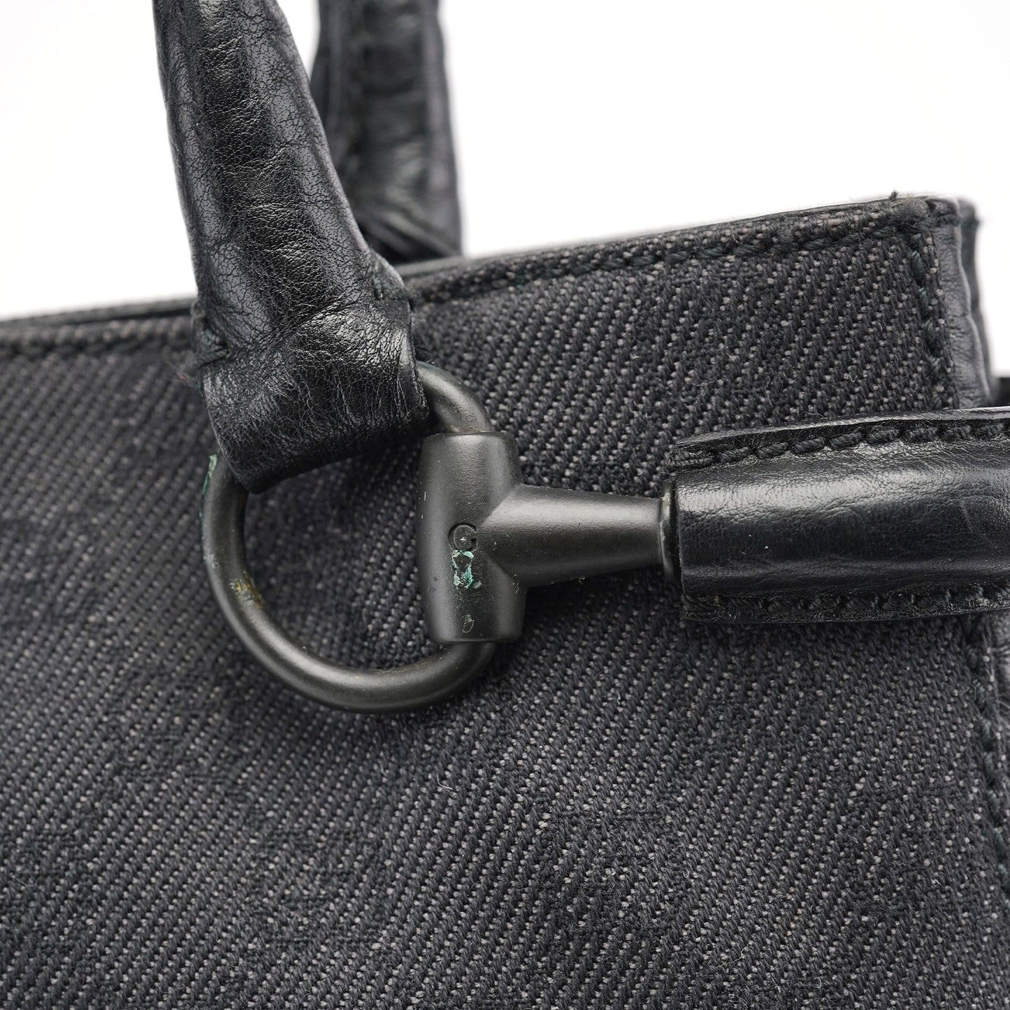 Anthracite Denim GG Horsebit Tote Bag