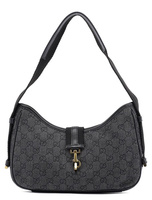 Anthracite Denim GG Jackie Shoulder Bag