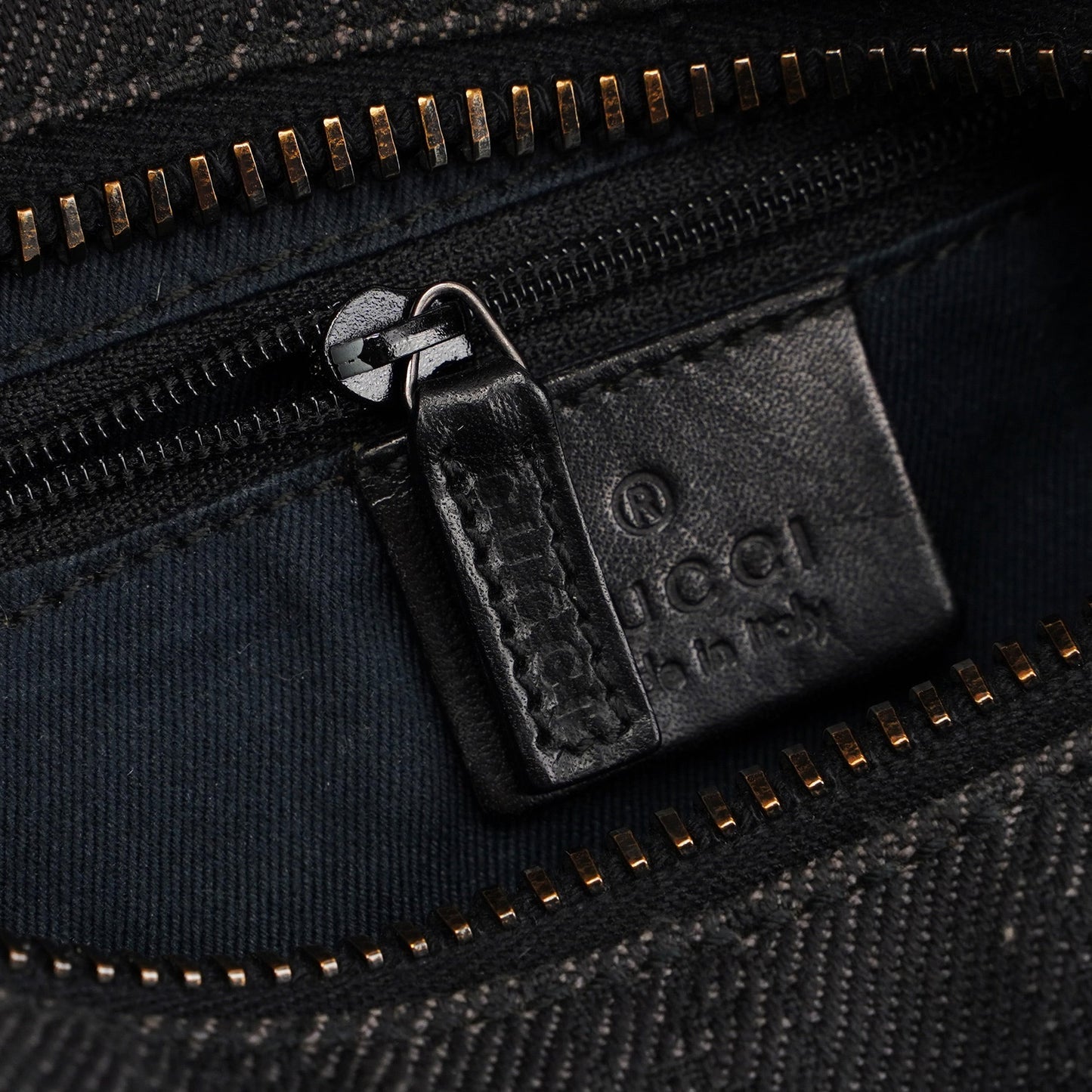 Anthracite Denim GG Shoulder Bag