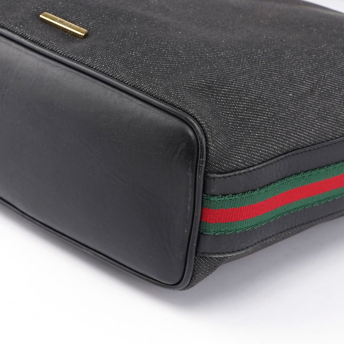 Anthracite Denim V Hobo Bag