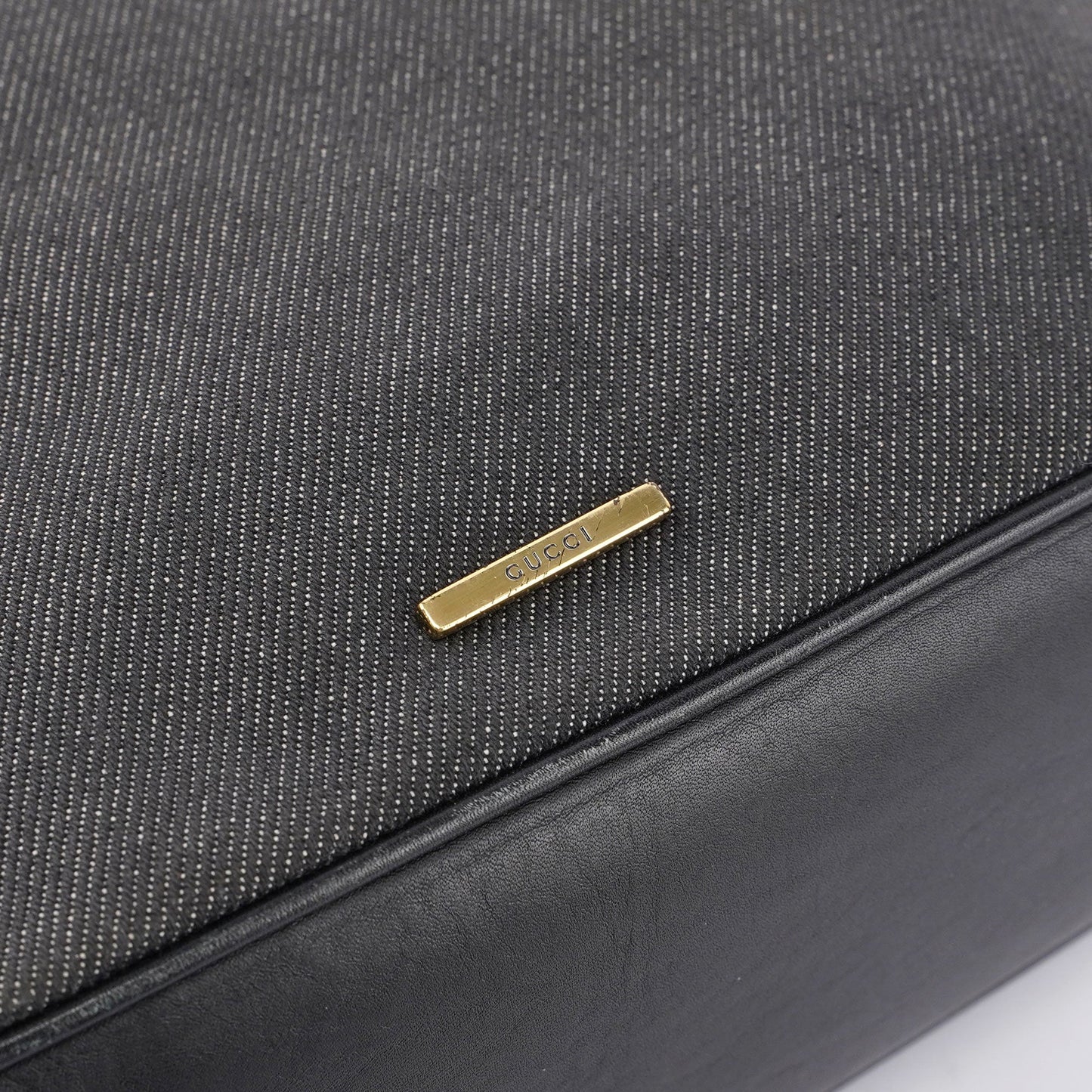 Anthracite Denim V Hobo Bag