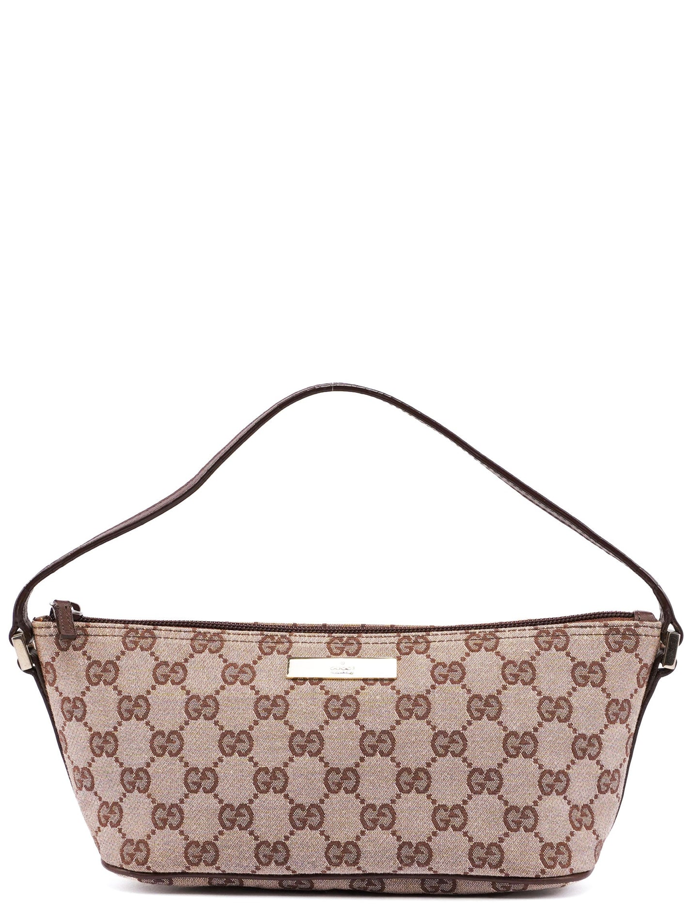 Beige Brown GG Boat Pochette