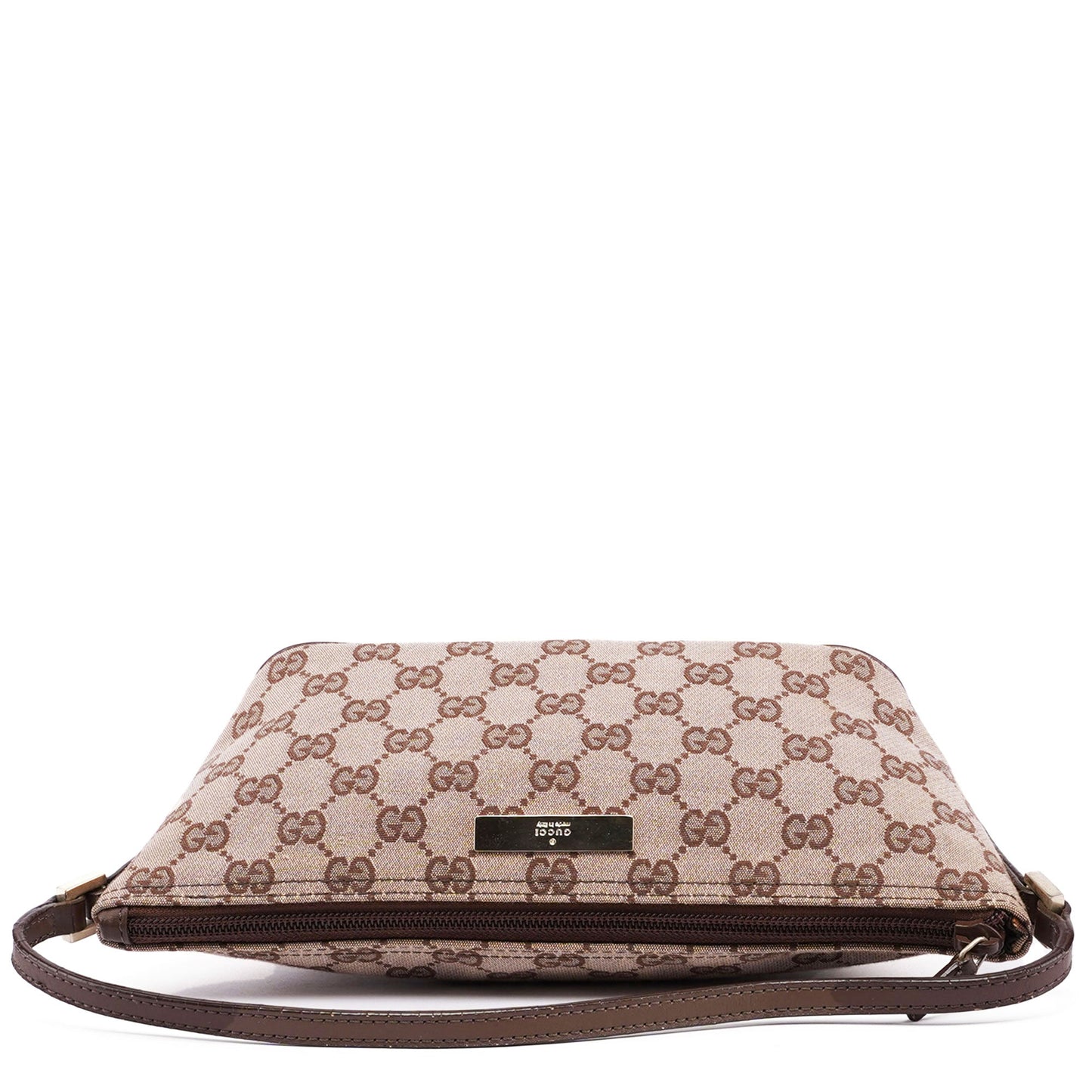 Beige Brown GG Boat Pochette