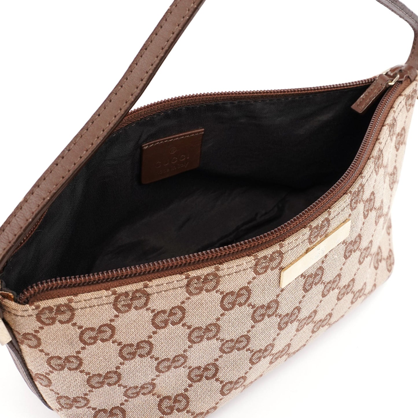Beige Brown GG Boat Pochette