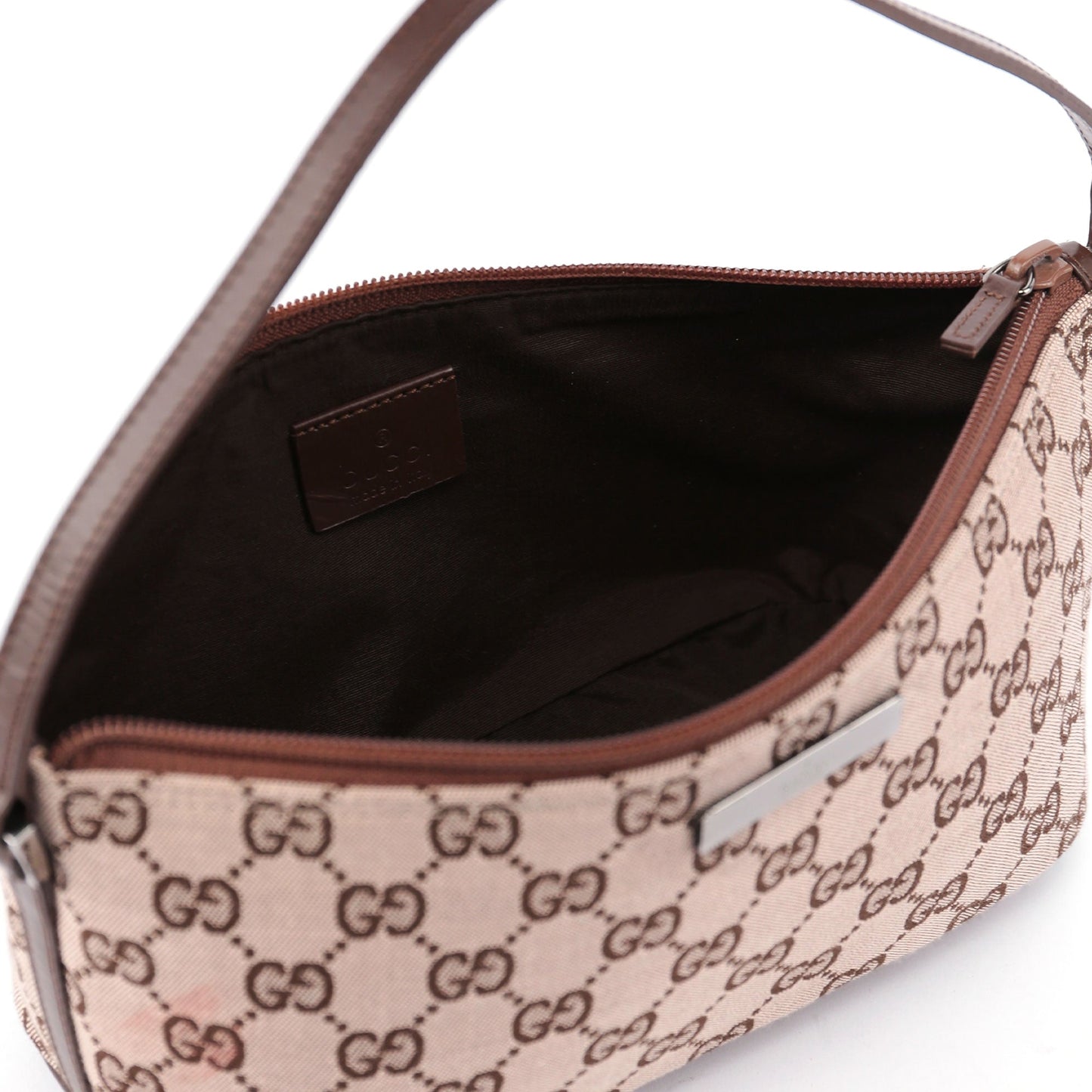 Beige Brown GG Boat Pochette