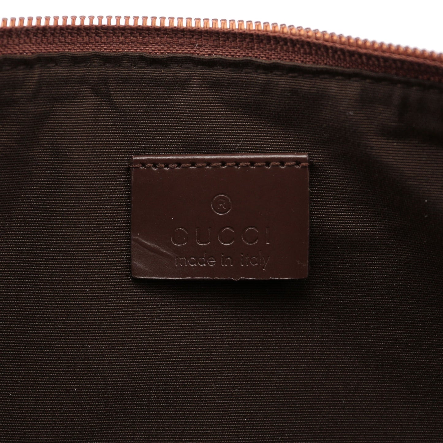 Beige Brown GG Boat Pochette