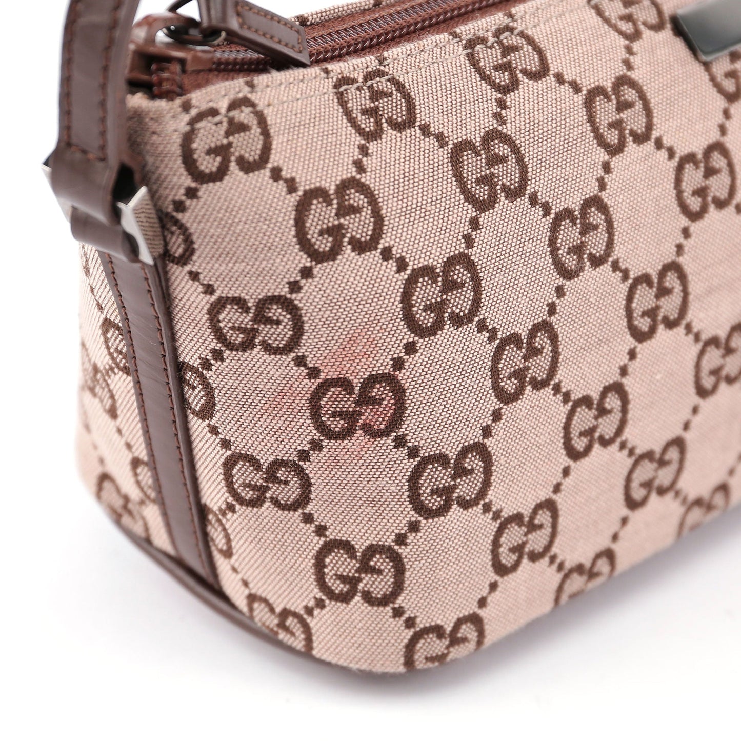 Beige Brown GG Boat Pochette